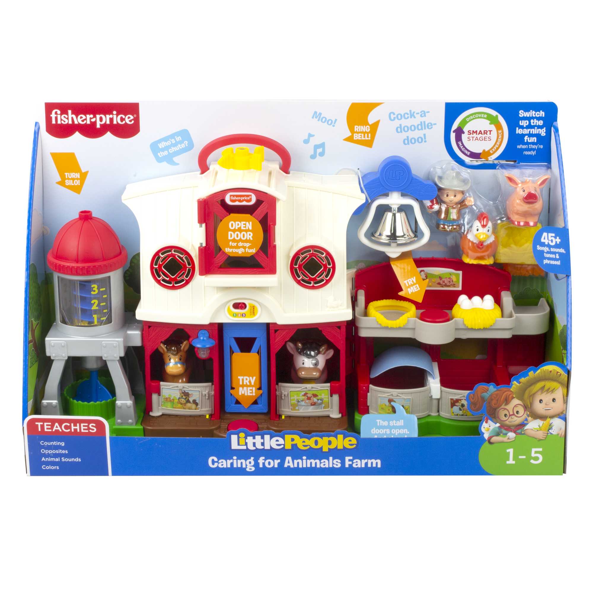Fisher-Price Little People Caring For Animals Farm Playset Electronic Toddler Learning Toy