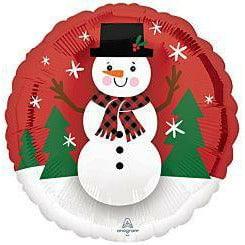 Anagram Christmas Smiley Snowman 17in Foil Balloon