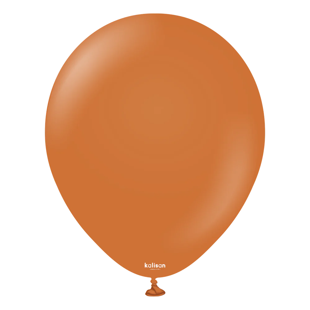 12 inch Kalisan Standard Caramel Brown Latex Balloons 100ct