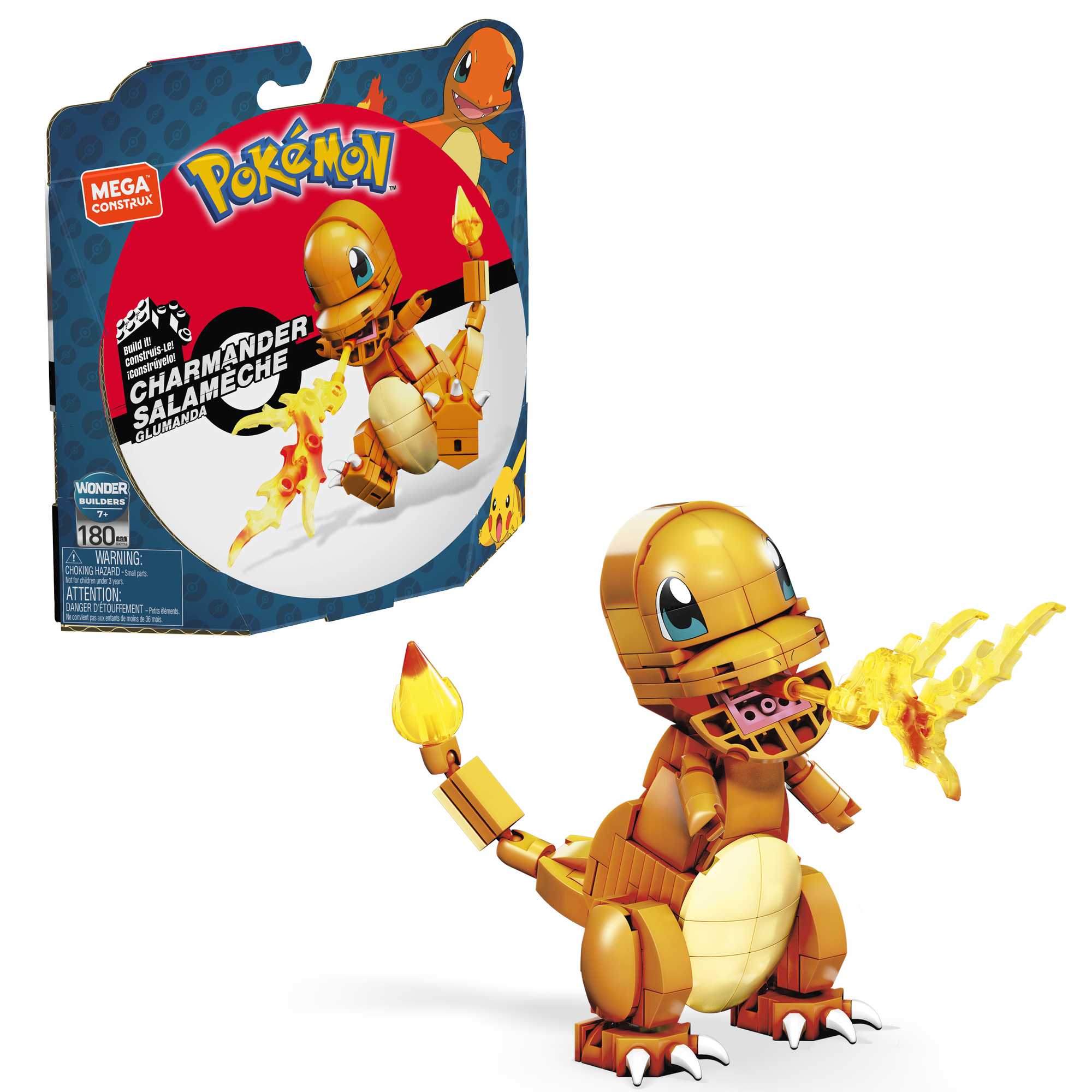 MEGA Pok��mon Build & Show Charmander Toy Building Set, 4 inches Tall,
