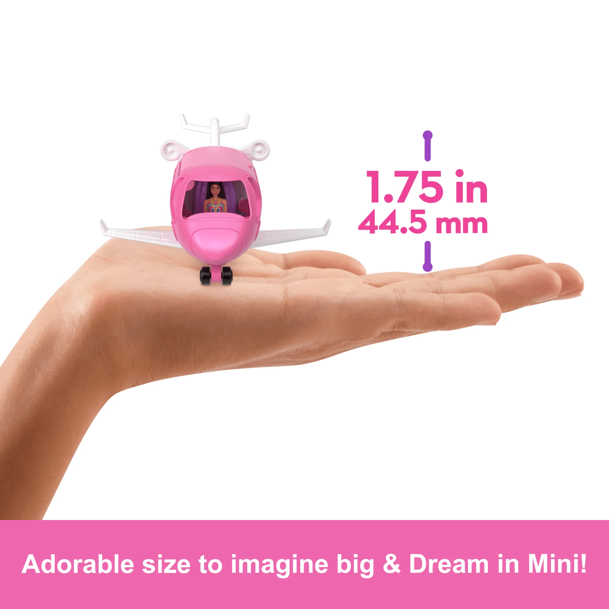 Barbie Mini Barbieland Doll & Vehicle Set With 1.5-inch Doll & Dreamplane With Color-Change