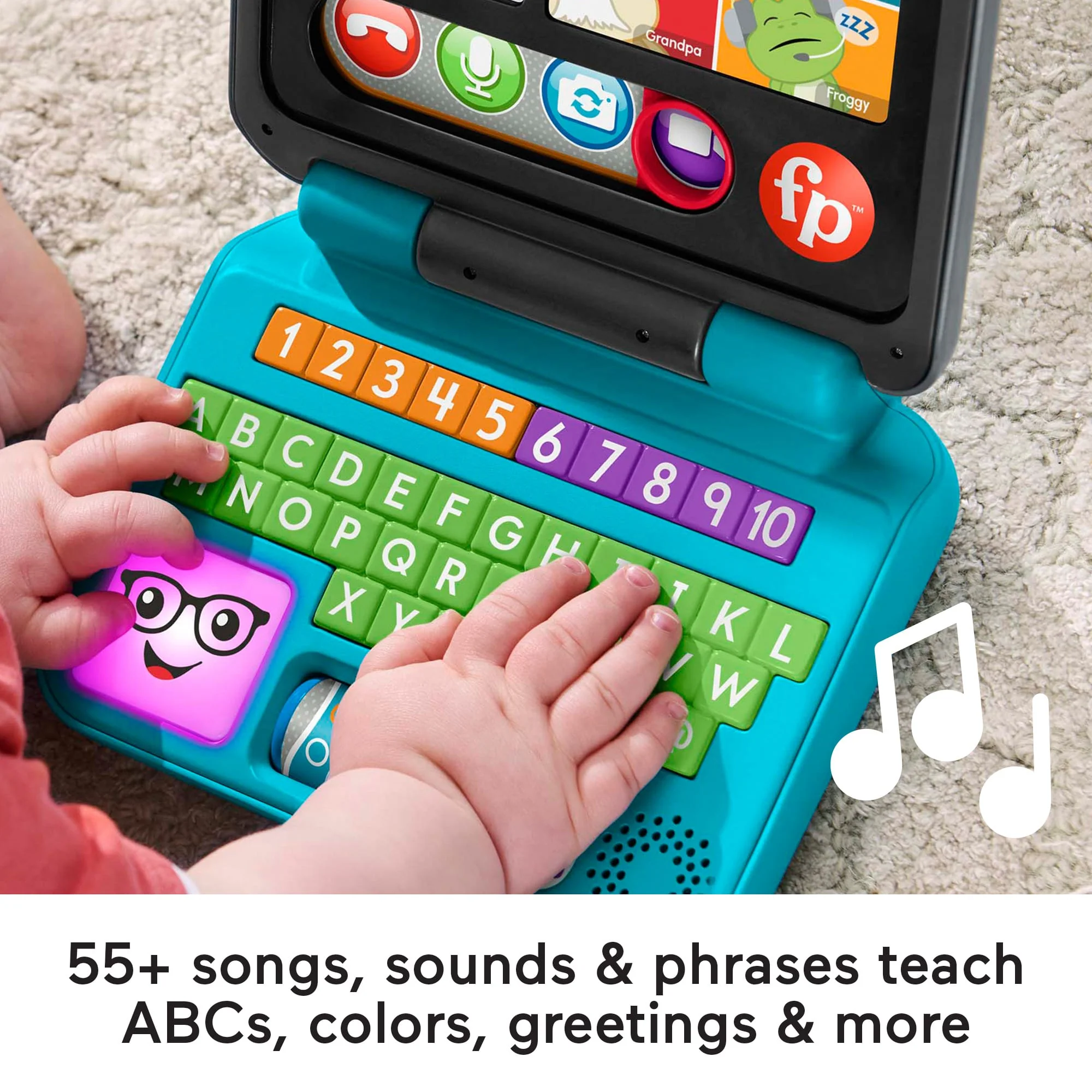 Fisher-Price Laugh & Learn Let's Connect Laptop Baby & Toddler Electronic Learning Toy