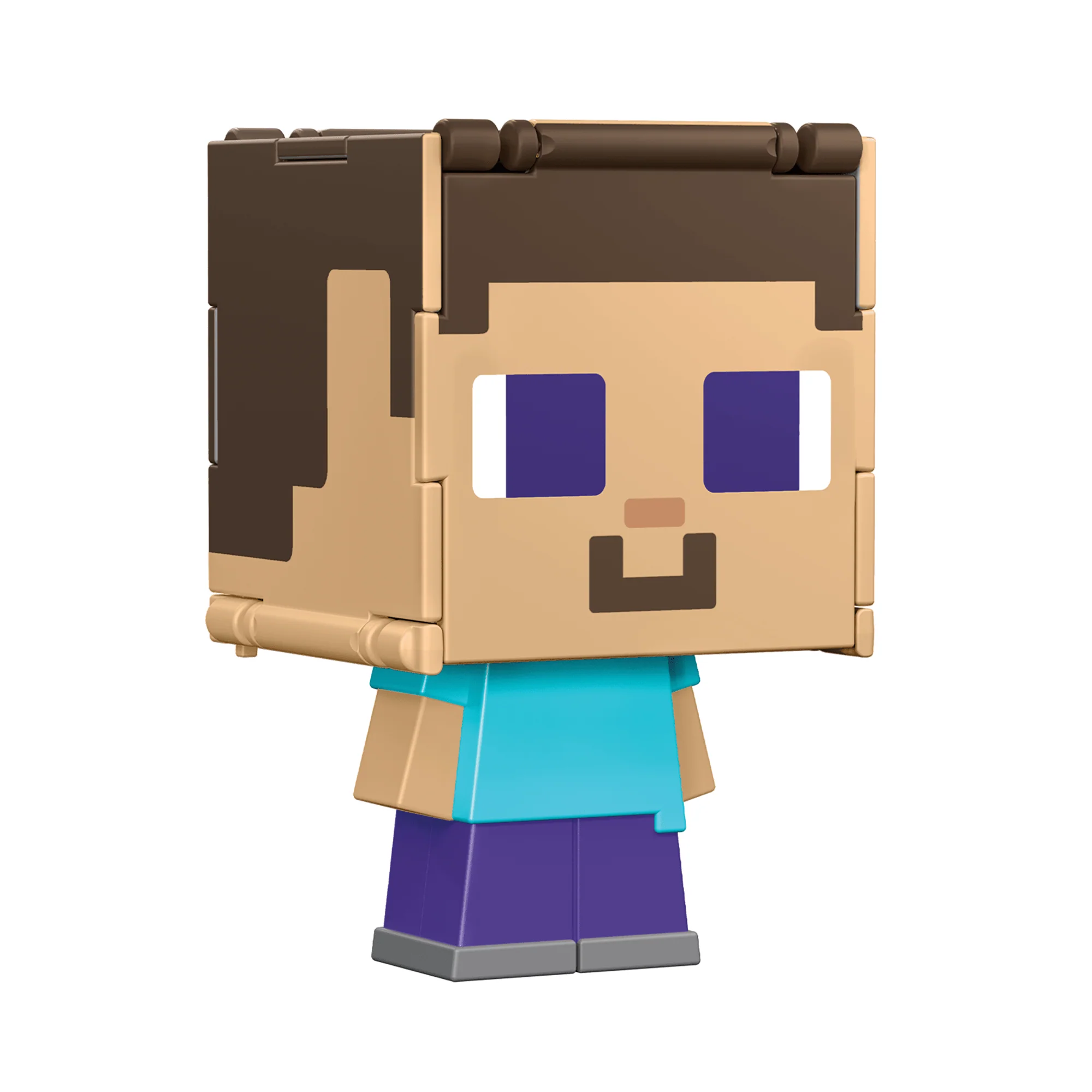 Minecraft Flippin�� Figs Figures Collection, 2-in-1 Fidget Play, 3.75-in Scale & Pixelated Design (Characters May Vary)