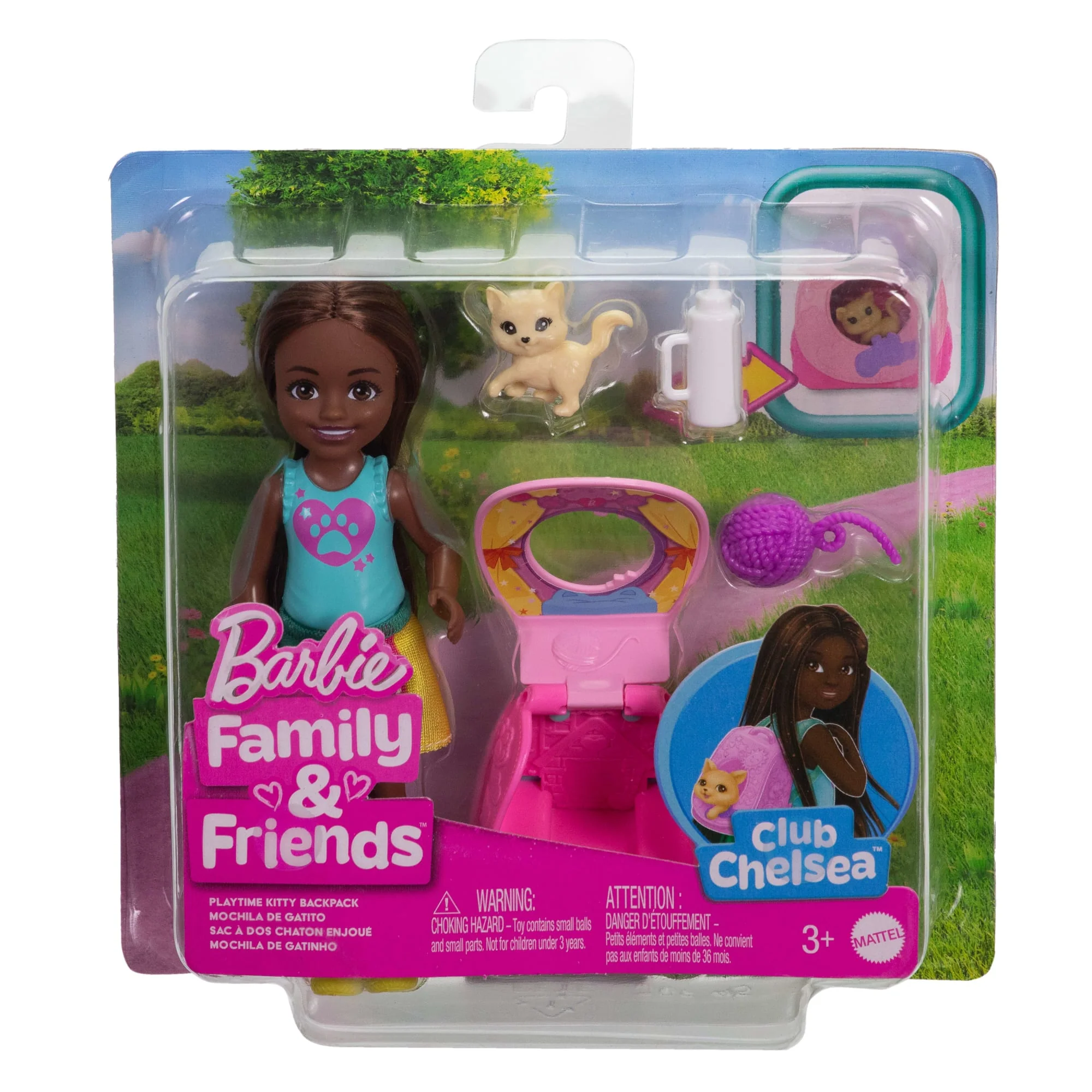 Barbie Family & Friends Chelsea Playtime Kitty Backpack Doll And Accessories, Backpack With Kitten Play Piece
