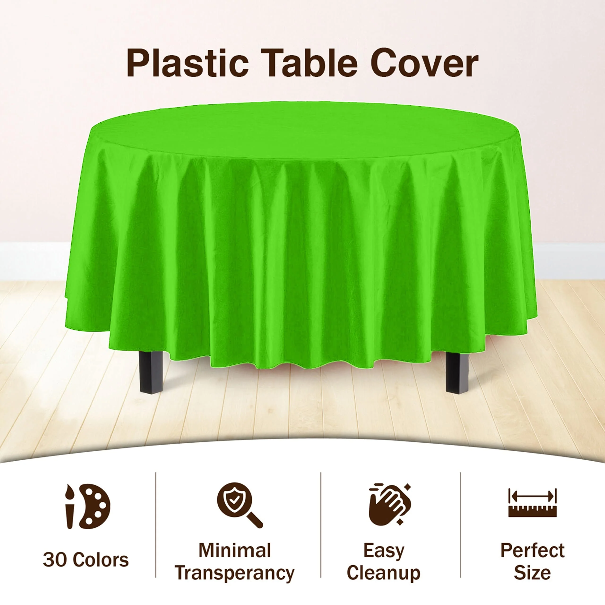 Premium Round Lime Green Table Cover