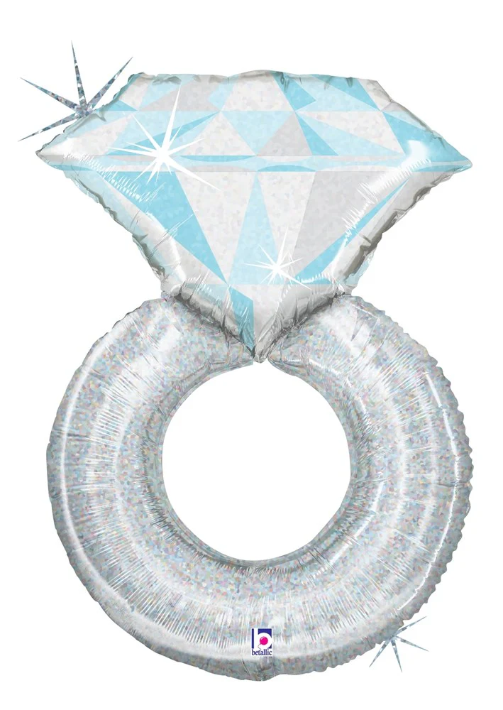 Betallic Platinum Wedding Ring 31 inch Holographic Shape 1ct