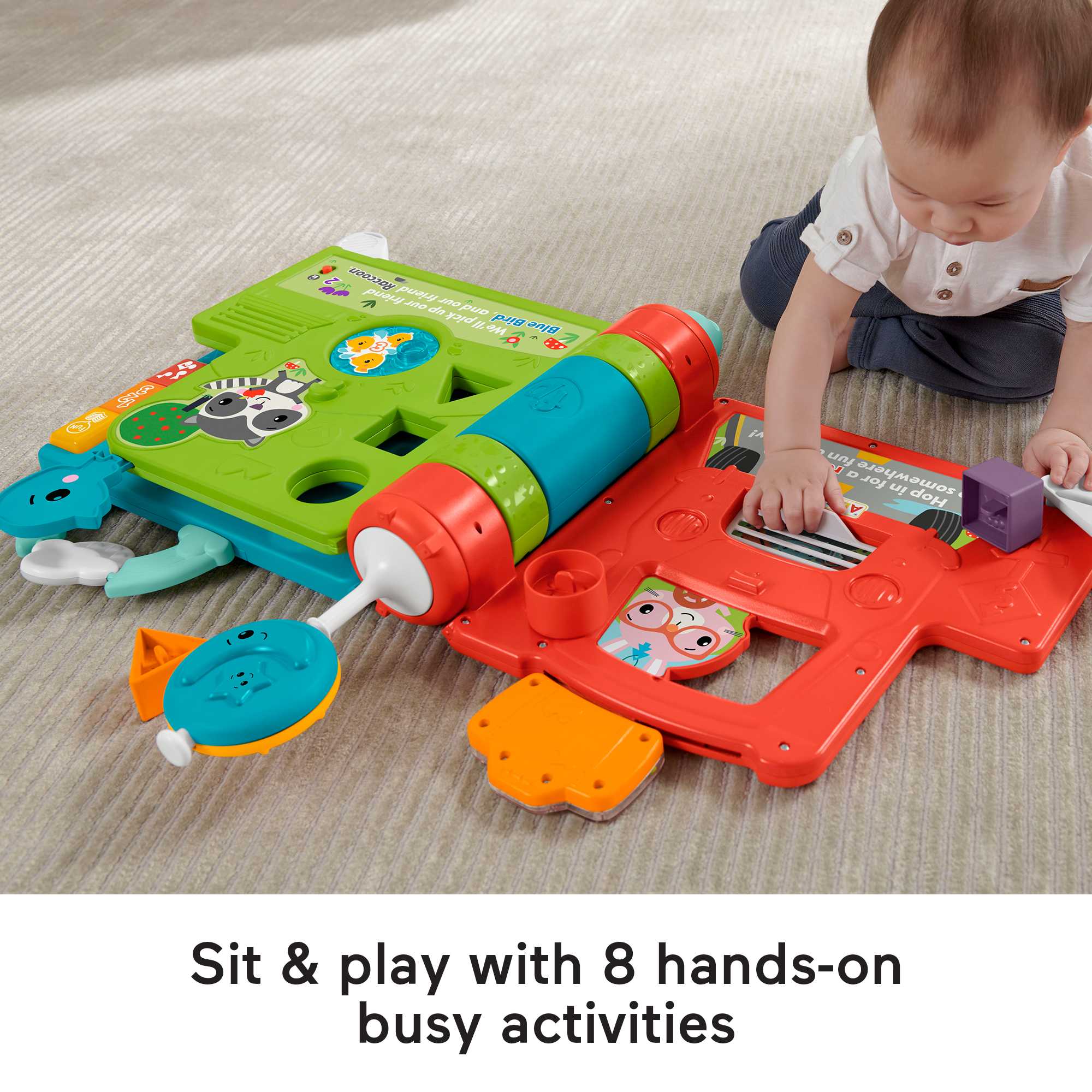 Fisher-Price Sit-To-Stand Giant Activity Book Infant To Toddler Learning Toy Play Center