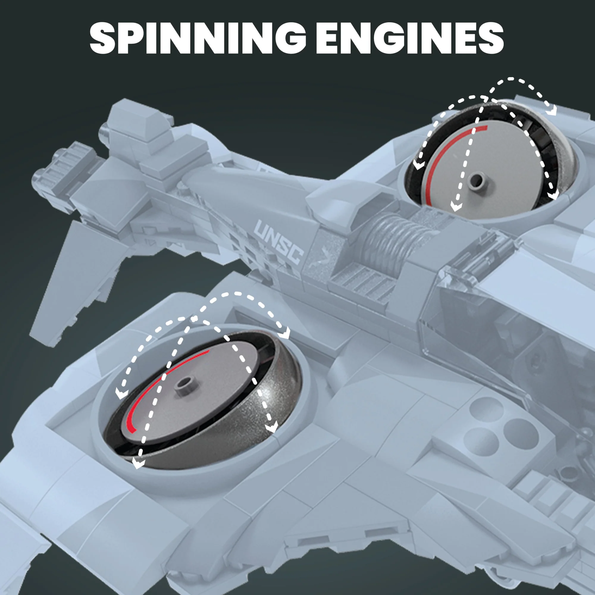 MEGA Halo UNSC Arctic Burn Wasp Building Toy Kits (342 Pieces) For Adults