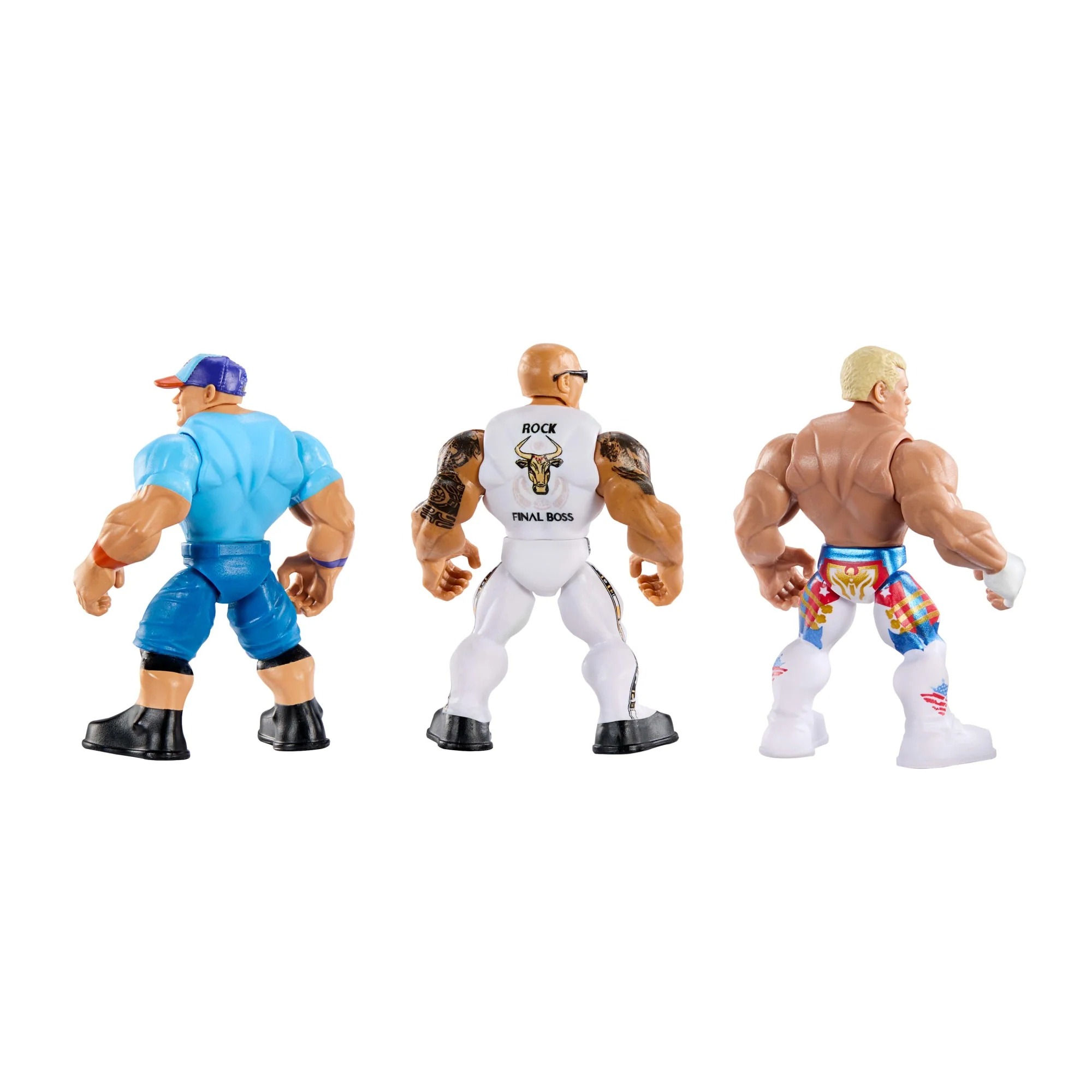 WWE Knuckle Crunchers Action Figures 3-Pack With 8 Accessories, Bone-Crunching Movement