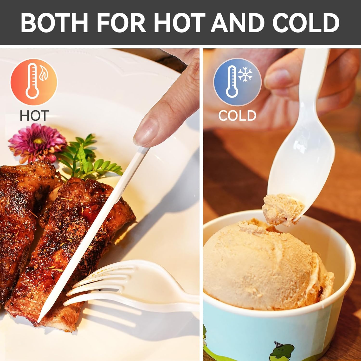 POSATE Clear Knives, Heavy-Duty Crystal (100 Knives)