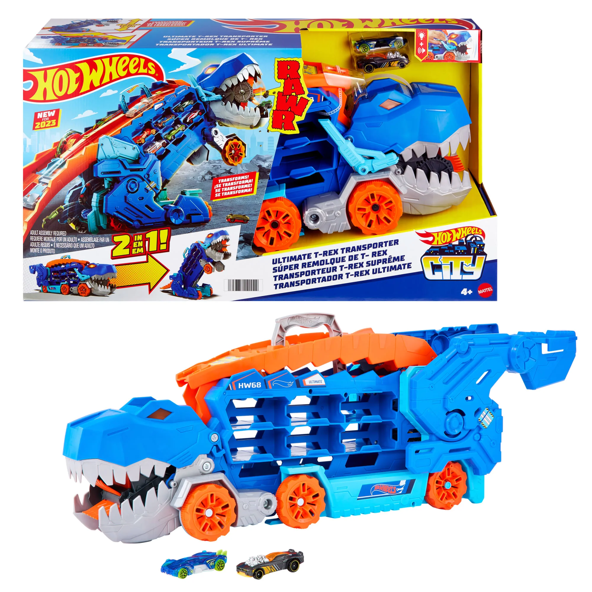 Hot Wheels Let's Race Netflix - Ultimate T-Rex Transporter