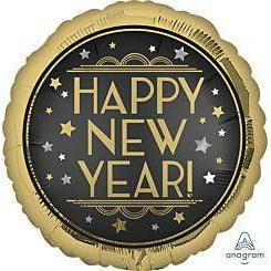 Anagram Vintage New Year 18in Satin Foil Balloon