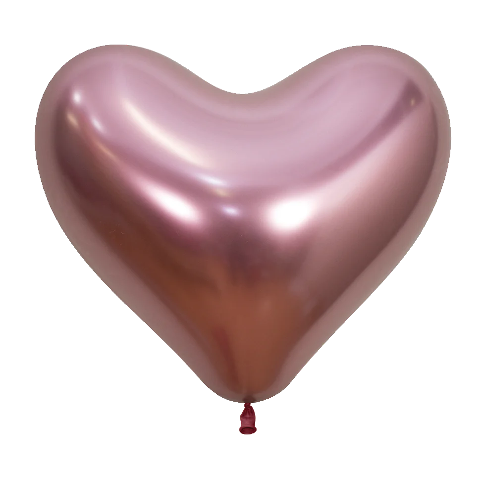 14 inch Sempertex Reflex Pink Heart Heart Latex 50ct