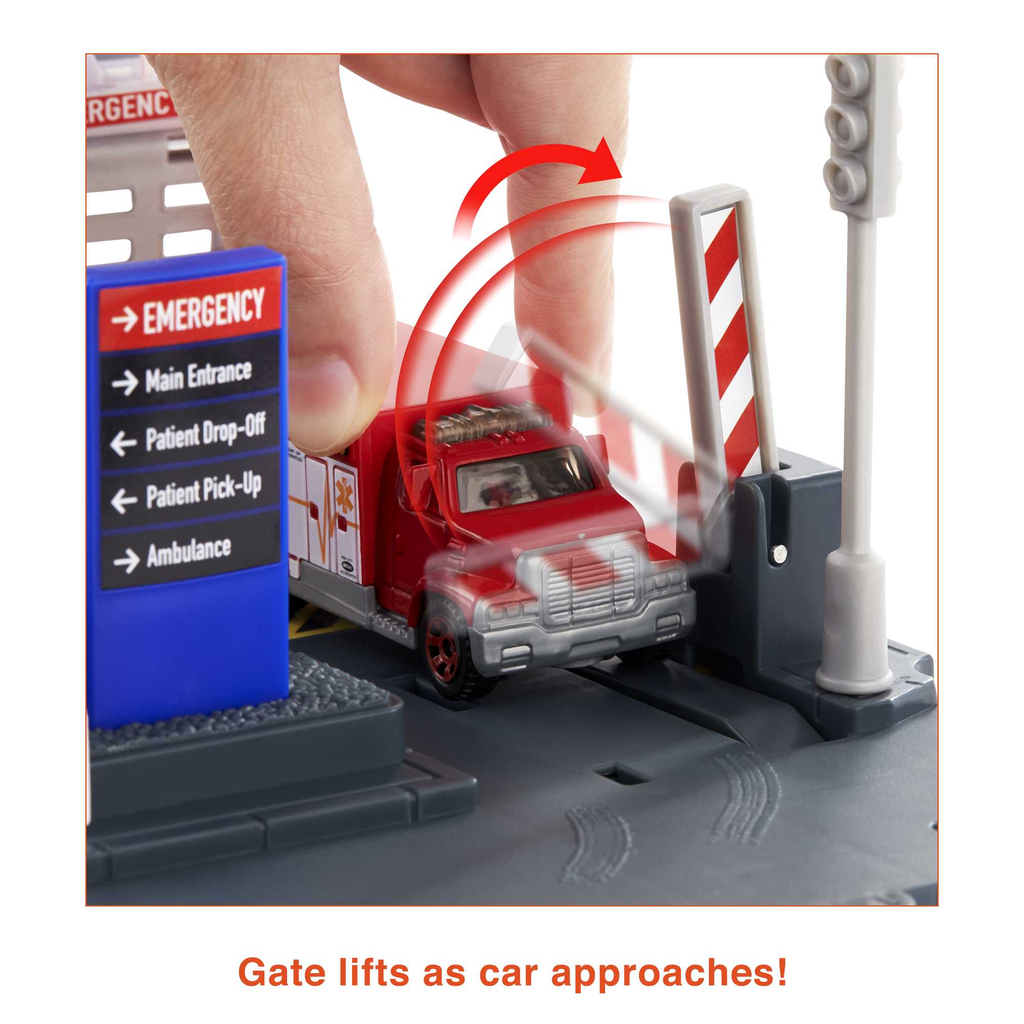 Matchbox Action Drivers Helicopter Rescue Playset With 1:64 Scale Toy Ambulance & Helicopter