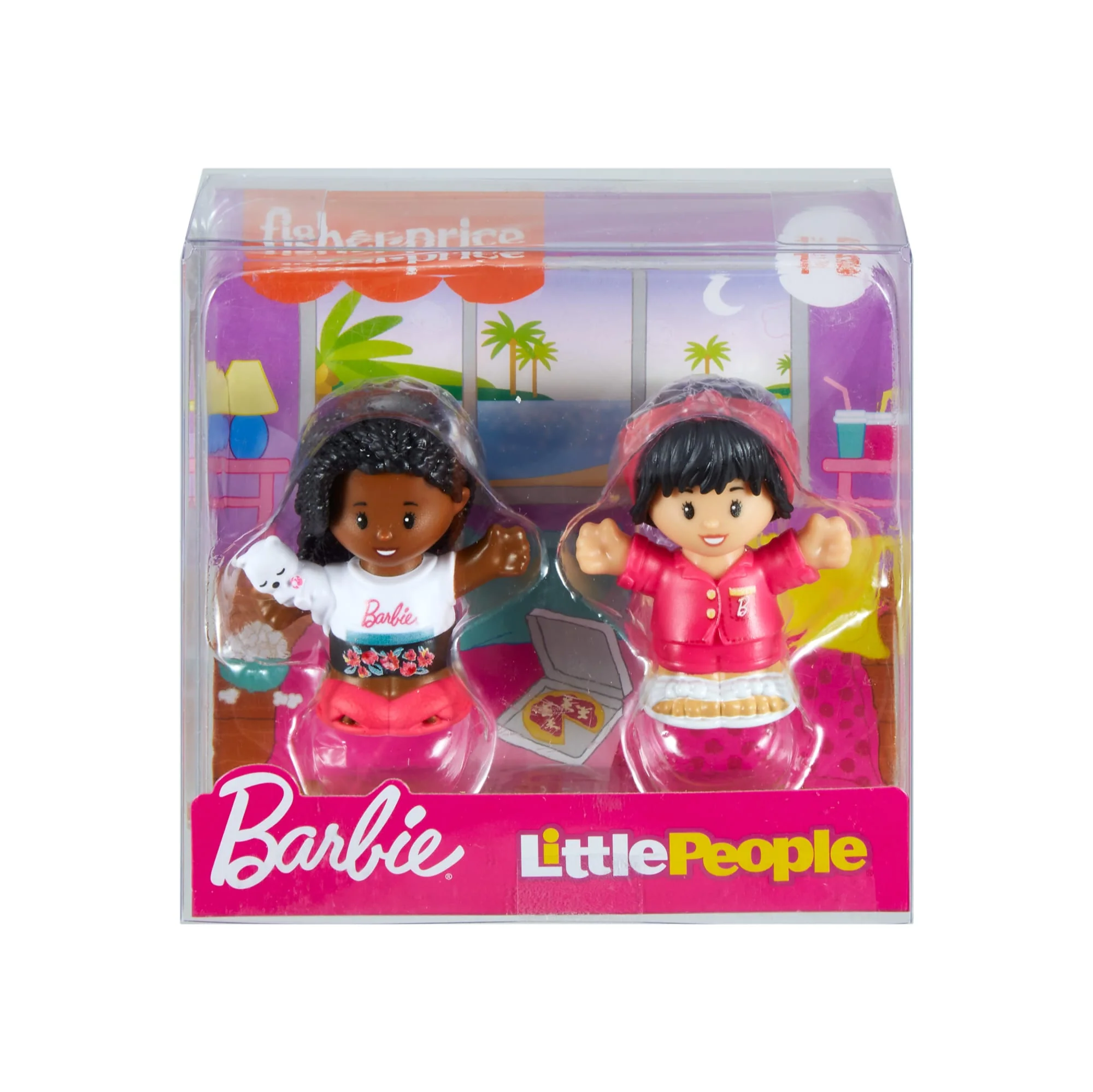 Fisher-Price Little People Barbie Sleepover Figure Pack, 2 Characters For Toddlers