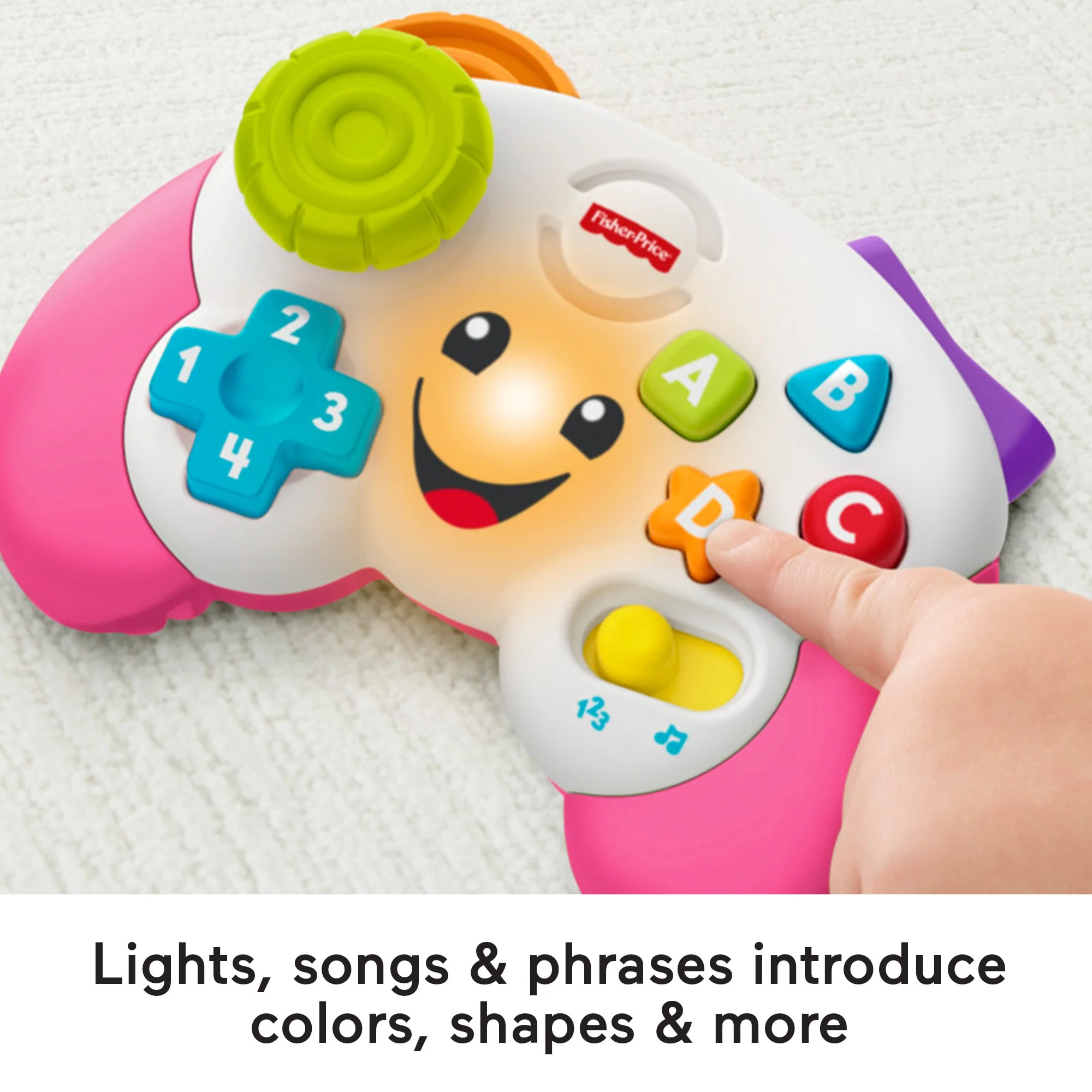 Fisher-Price Laugh & Learn Game & Learn Controller Musical Baby Toy With Lights, Pink
