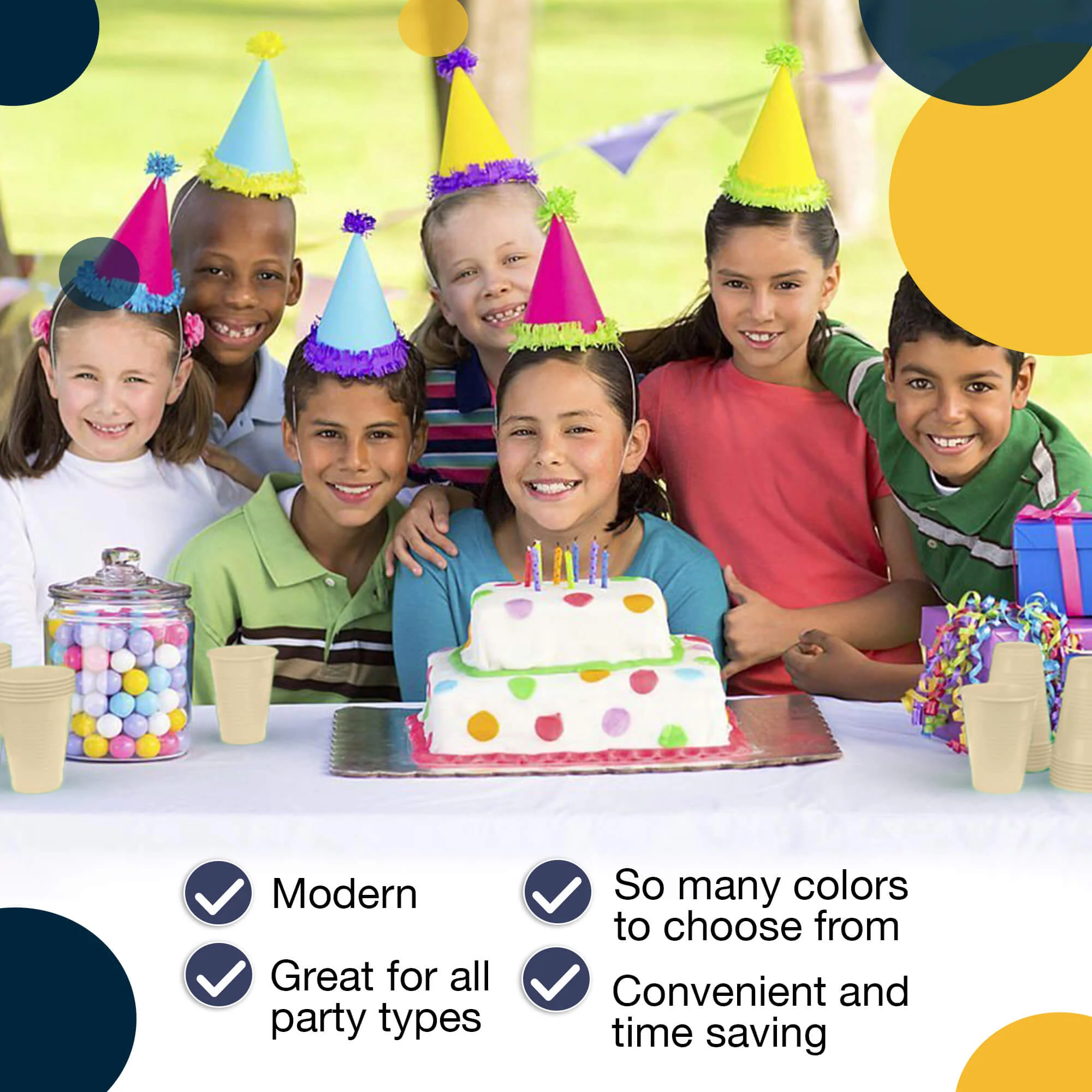 12 Oz. Ivory Plastic Cups | 50 Count