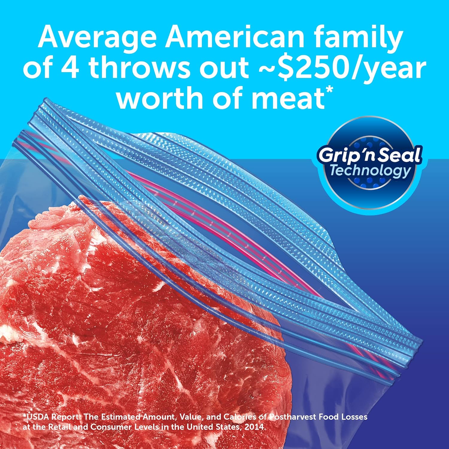 Ziploc Quart Food Storage Freezer Bags, Stay Open Design with Stand-Up Bottom, Easy to Fill, 75 Count