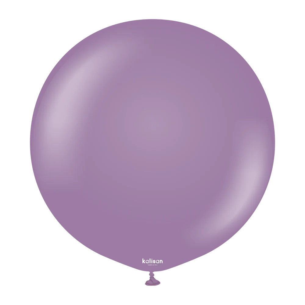 24 inch Kalisan Retro Lavender Latex Balloons 2ct
