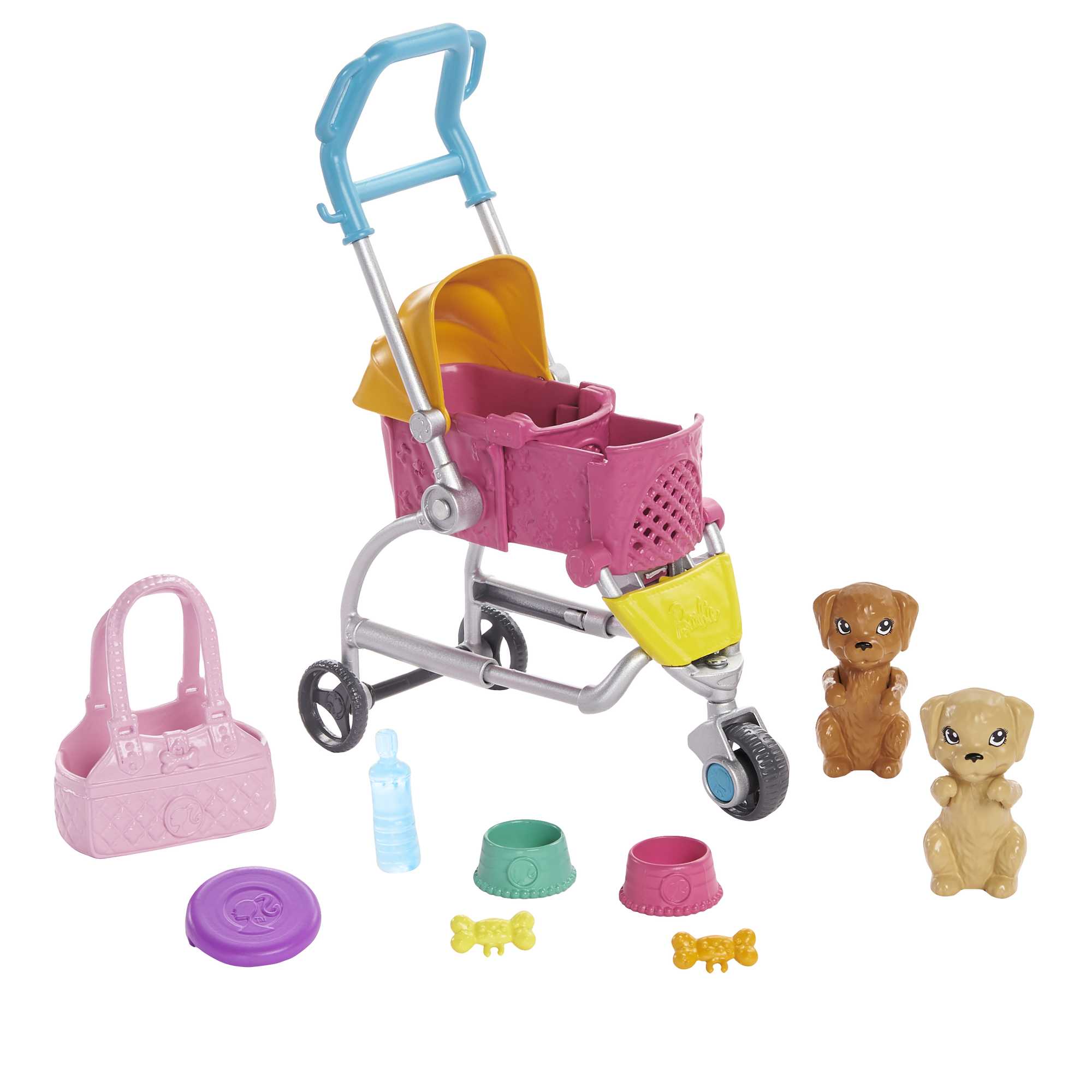Barbie Stroll ��n Play Pups Doll And Accessories