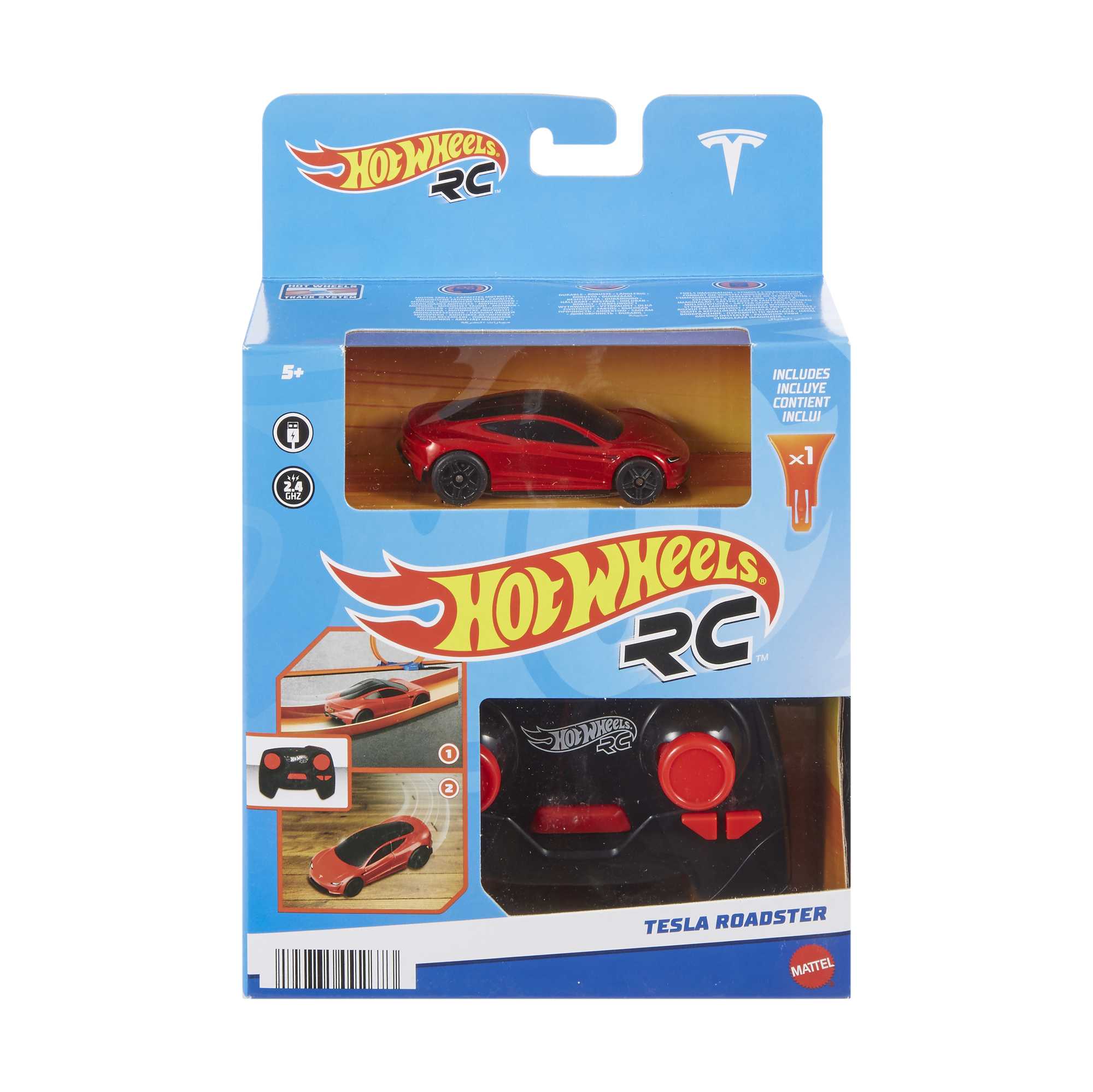 Hot Wheels RC 1:64 Scale Tesla Roadster