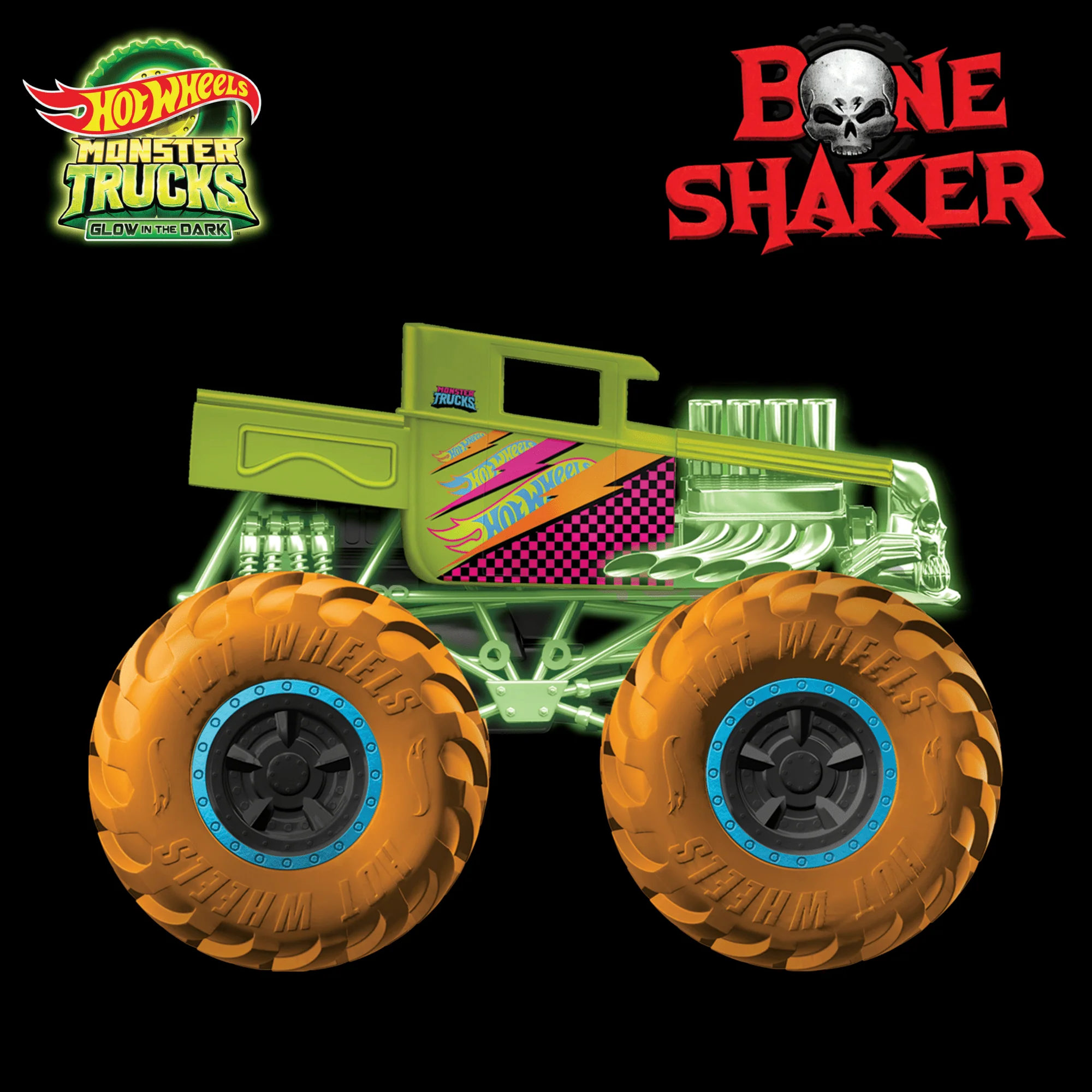 Hot Wheels Monster Trucks Die-Cast 1:64 Scale Toy Truck That Glows in The Dark