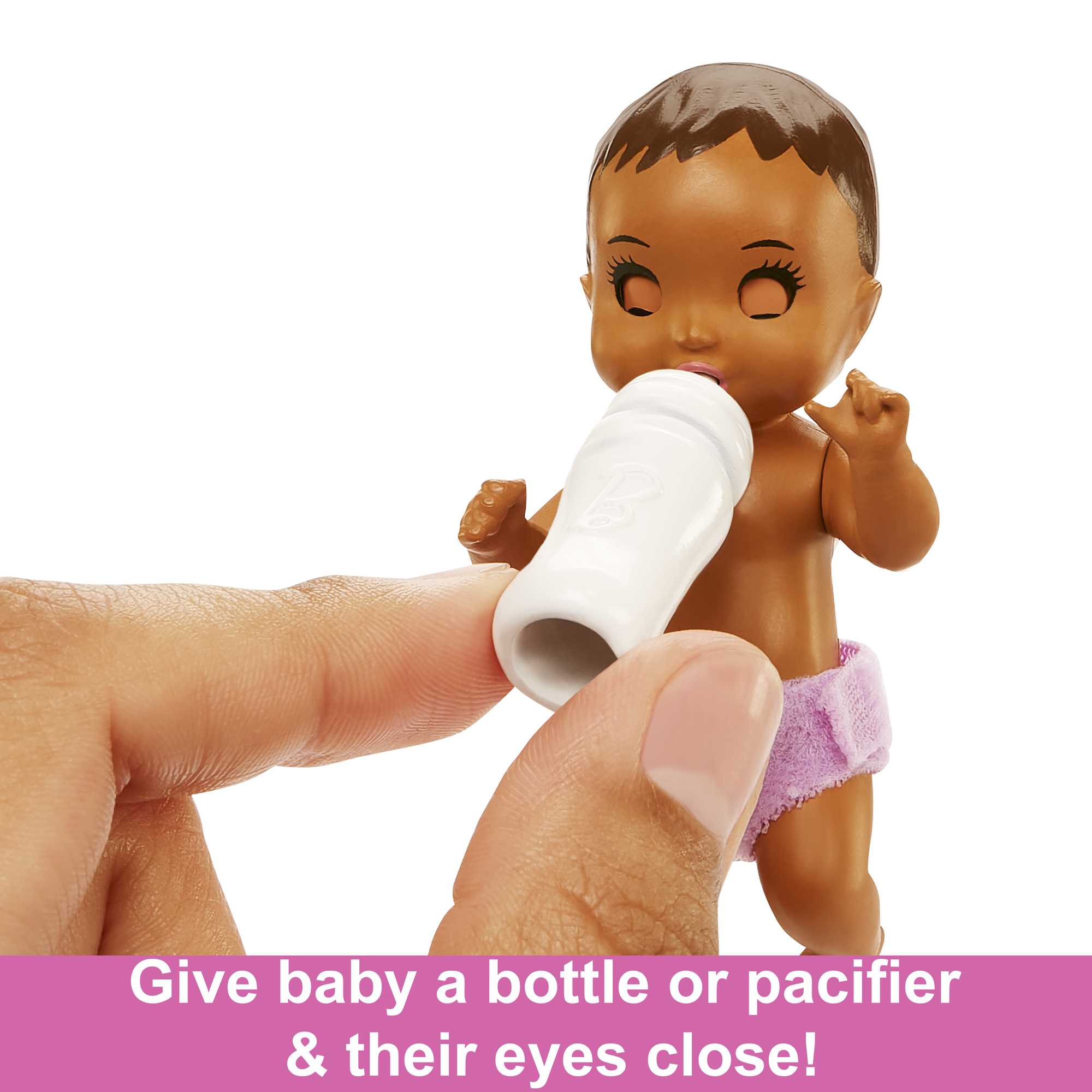 Barbie Skipper Babysitters Playset With Friend Doll, Baby Doll With Sleepy Eyes, Crib And Accessories