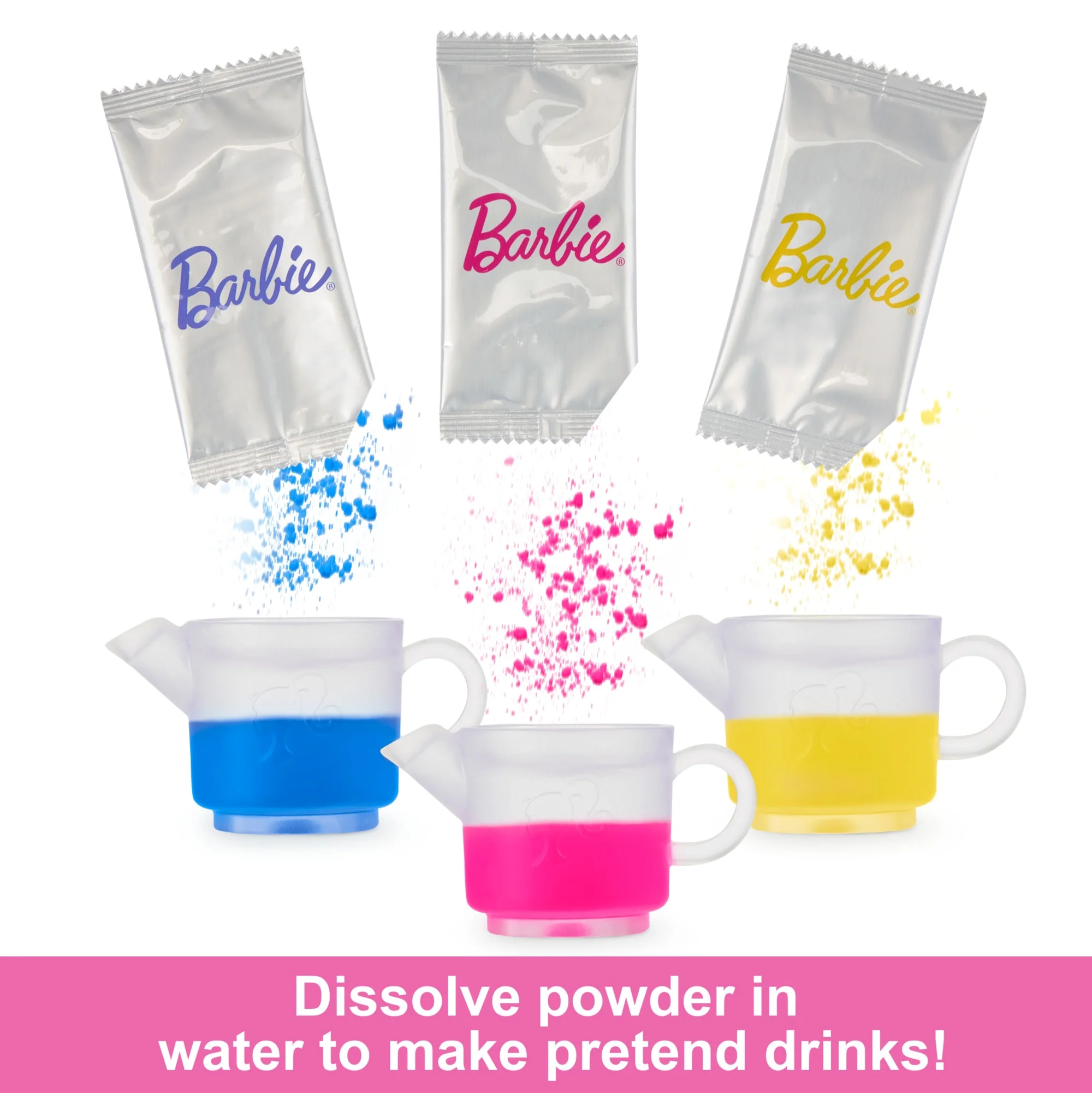 Barbie Cute ��n�� Cozy Caf�� Doll And Playset, 21 Accessories With Color Change Teapot