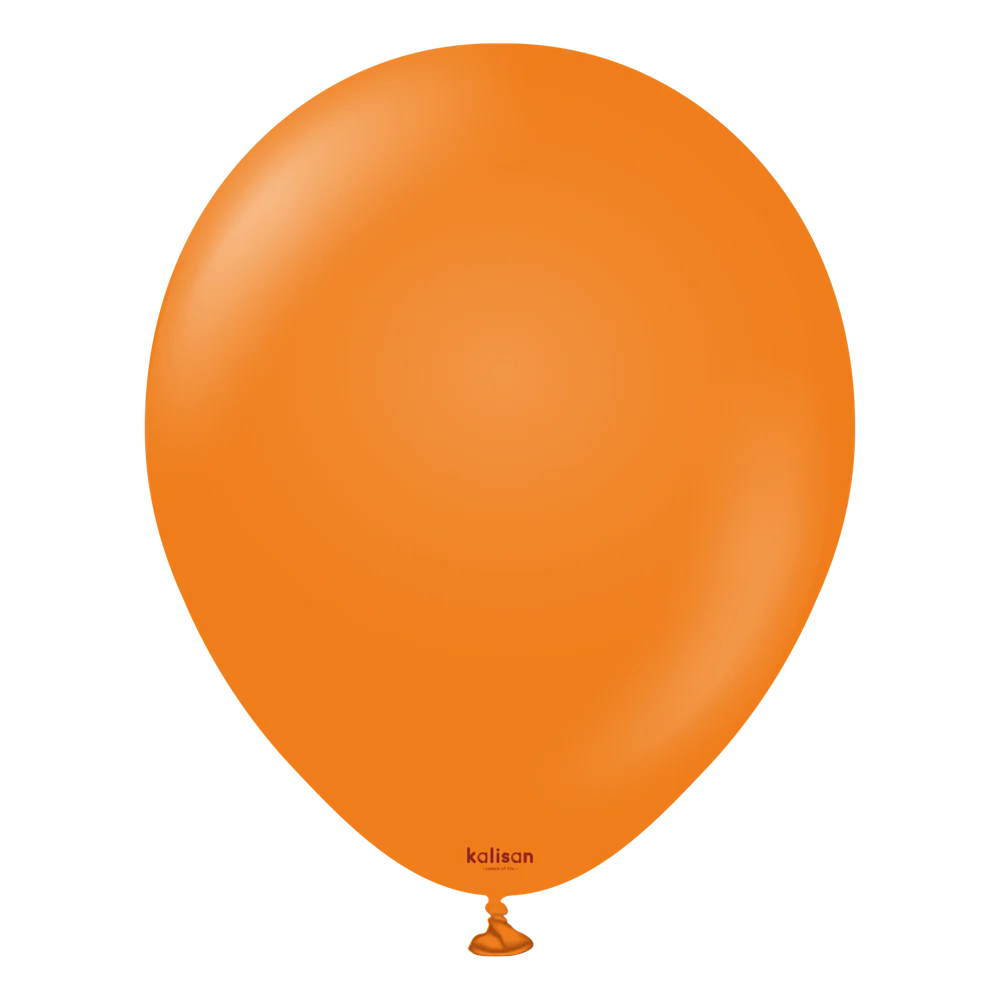 18 inch Kalisan Standard Orange Latex Balloons 25ct