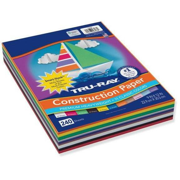 Tru-Ray 9in x 12in Construction Paper Stack 240 Sheets