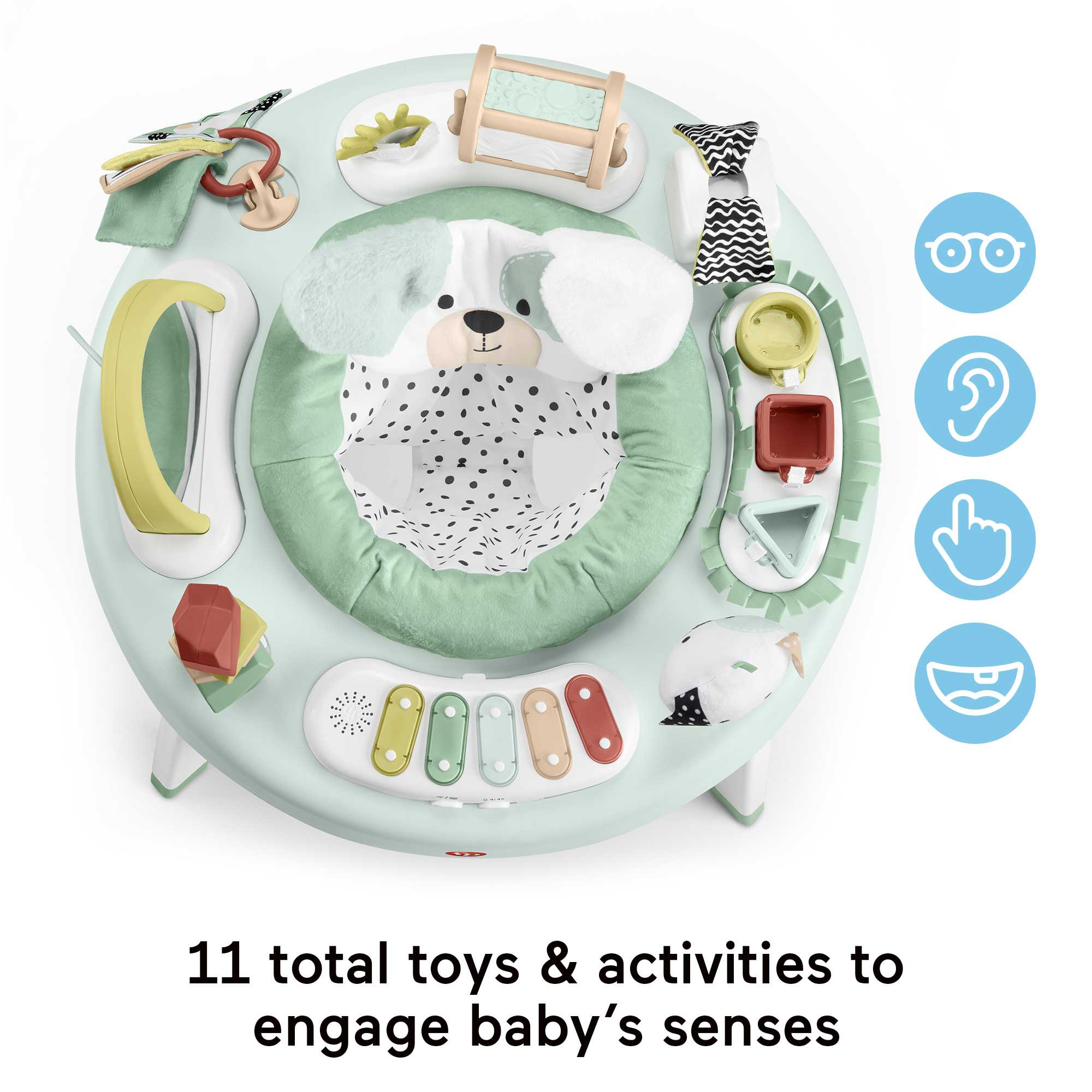 Fisher-Price 3-In-1 Baby Activity Center With Lights & Sounds, Play Mat, Toddler Toy, Snugapuppy