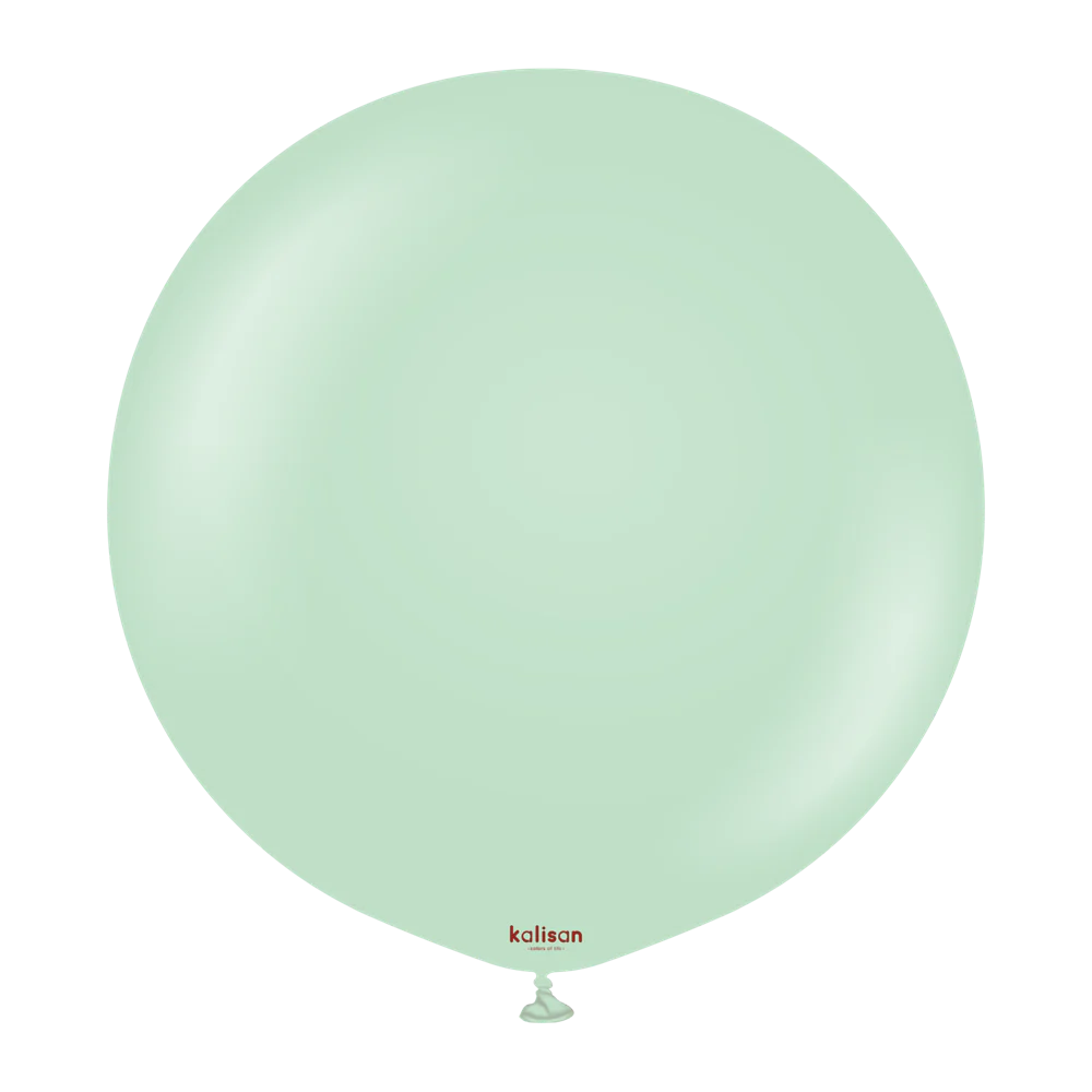 24 inch Kalisan Macaron Green Latex Balloons 2ct