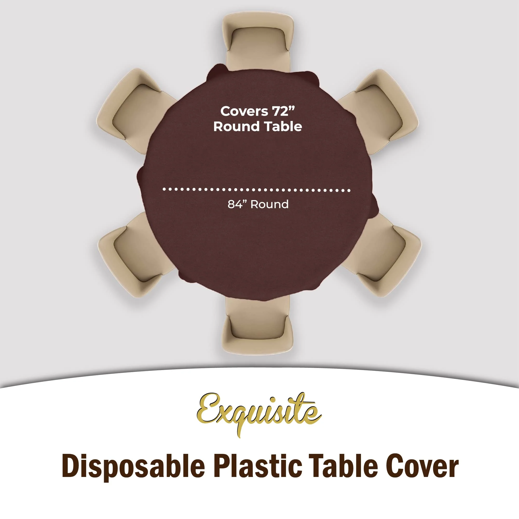 Round Brown Table Cover