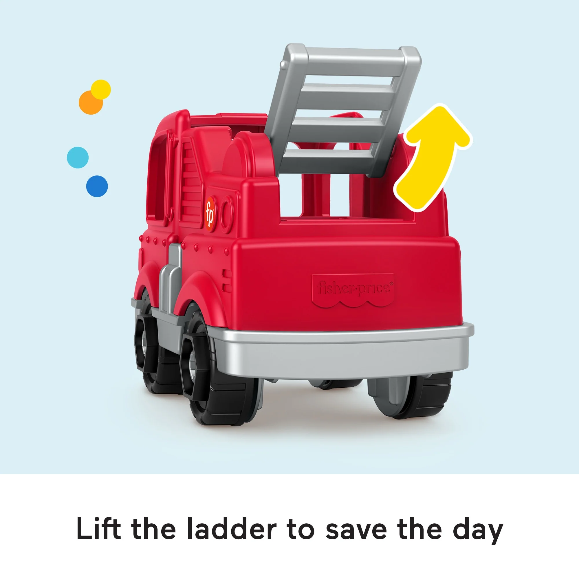 Fisher-Price Little People Toy Firetruck & Firefighter Figure Set For Toddlers, 2 Pieces