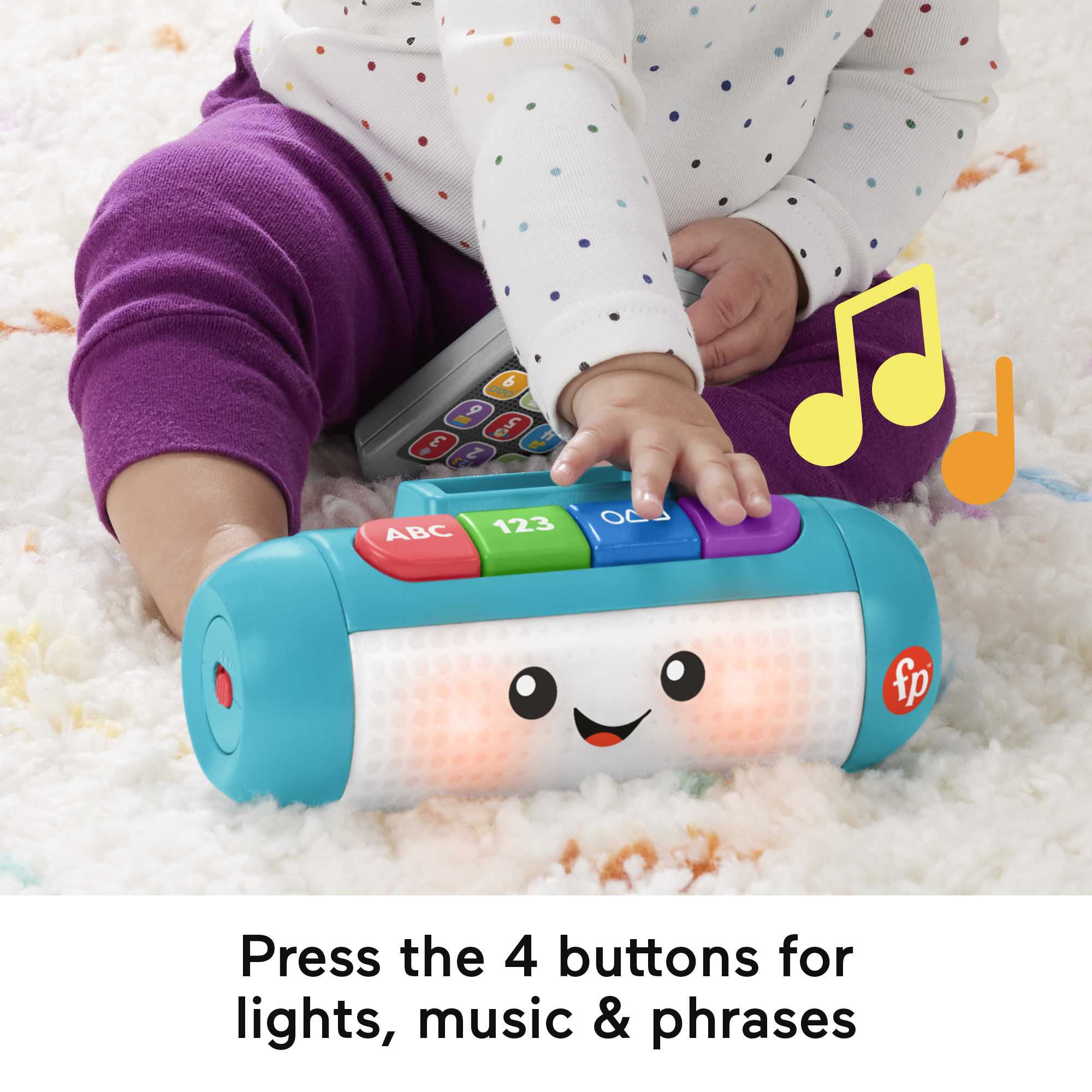 Fisher-Price Laugh & Learn Light Up Learning Speaker Electronic Baby Toy, 2 Pieces