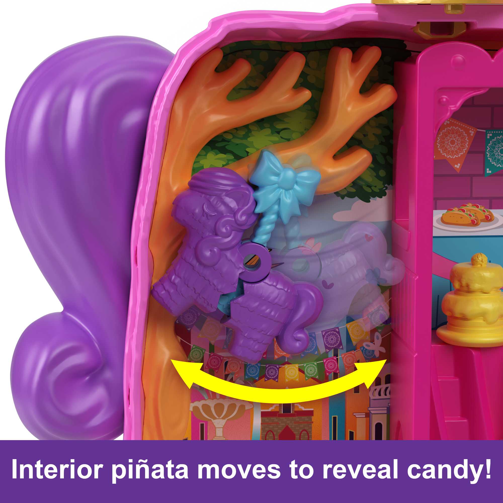 Polly Pocket Pi?ata Party Compact Playset With 2 Micro Dolls, 13 Accessories & 5 Features