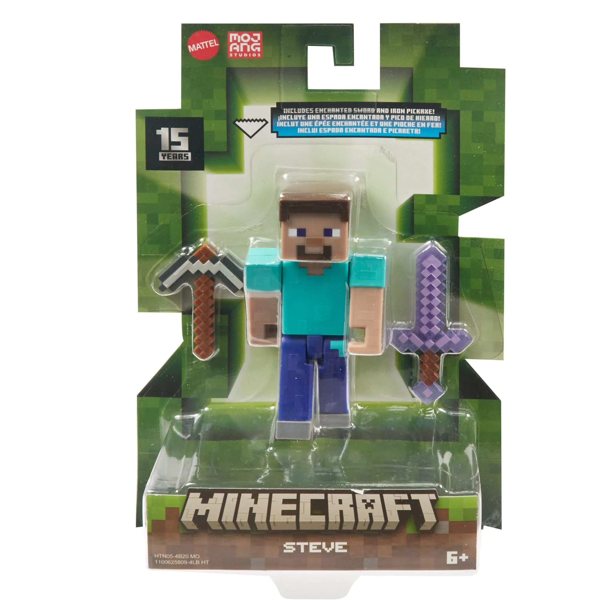 Minecraft Action Figures & Accessories Collection, 3.25-in Scale & Pixelated Design (Characters May Vary)