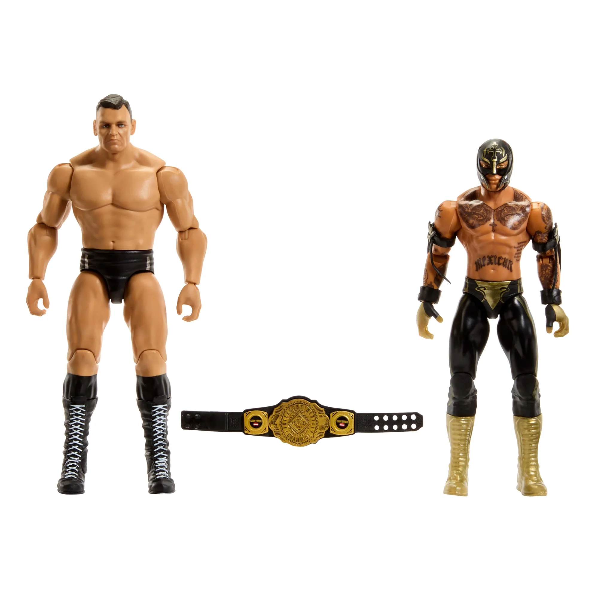 WWE Championship Showdown Rey Mysterio & Gunther 2-Pack Action Figures & Accessory