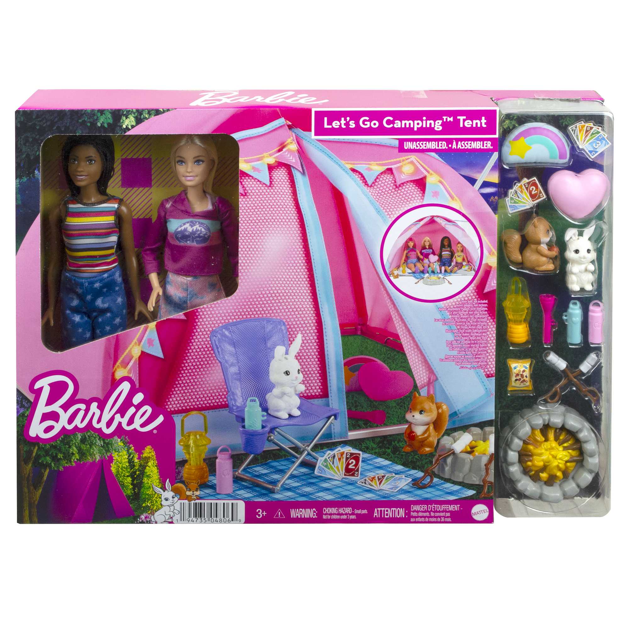 Barbie It Takes Two Camping Playset With Tent, 2 Barbie Dolls & Accessories
