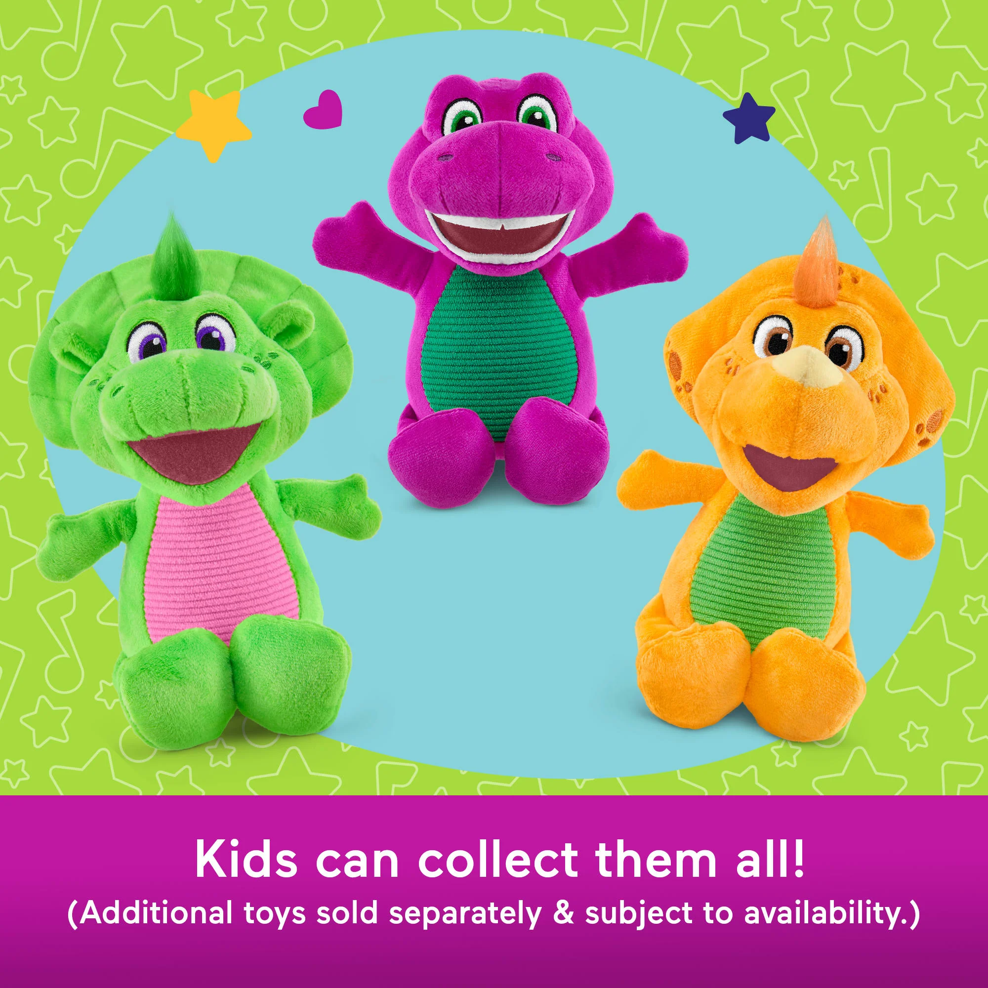 Fisher-Price Barney's World Plush Billy Dinosaur 8-Inch Character Toy For Toddlers & Preschool Kids
