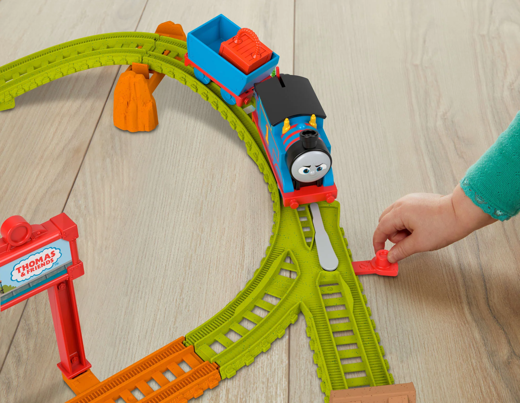 Thomas & Friends Thomas�� Wobble Track Motorized Toy Train & Track Set For Preschool Kids