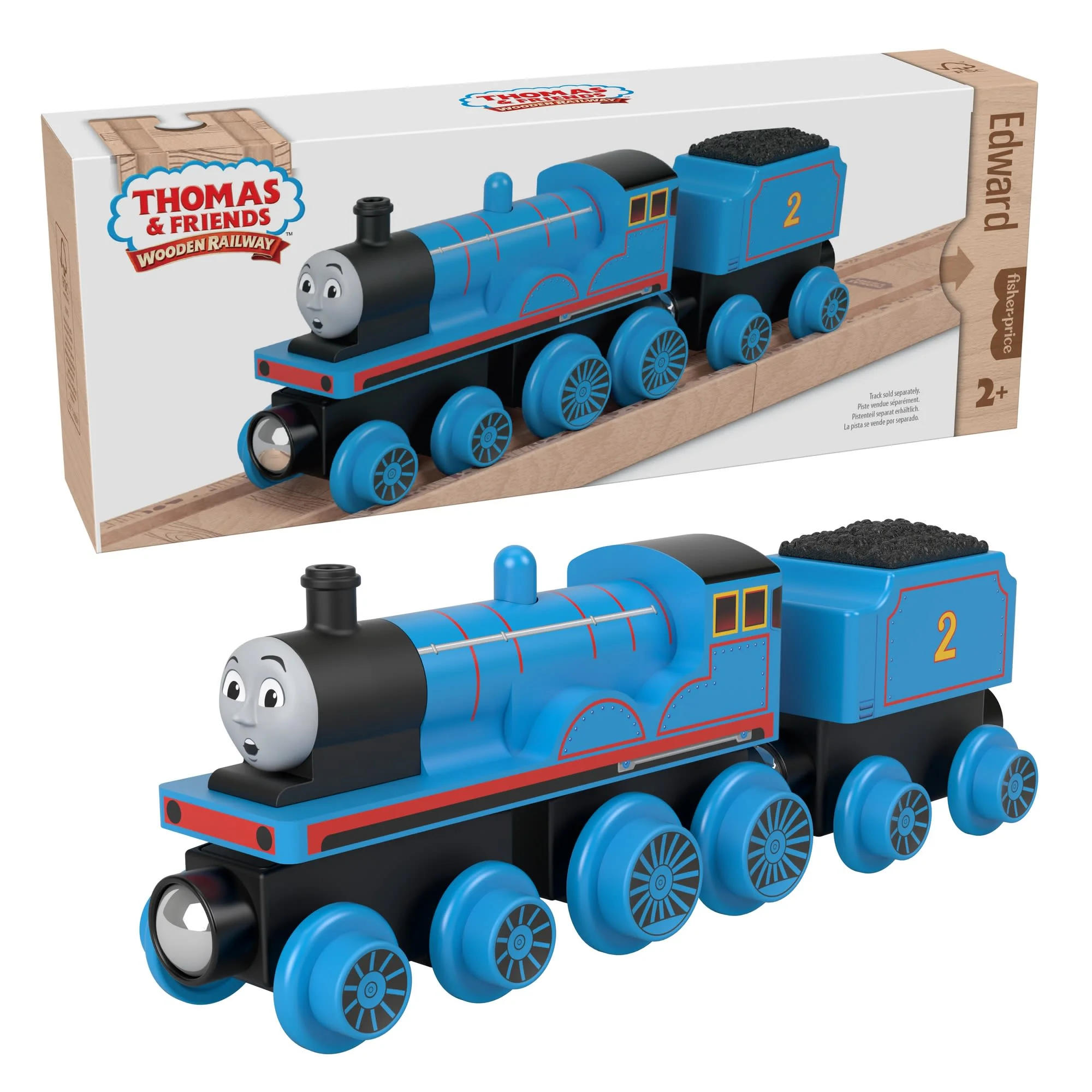 Fisher-Price Thomas & Friends Wooden Railway Edward Engine And Coal-Car