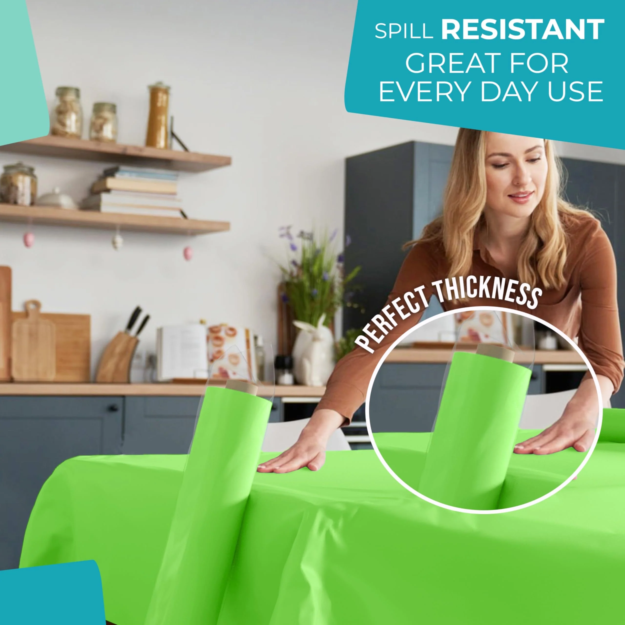 40 In. x 300 Ft. Premium Lime Green Table Roll