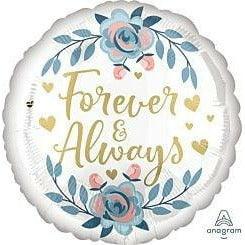 Anagram Forever/Always Roses 17in Foil Balloon