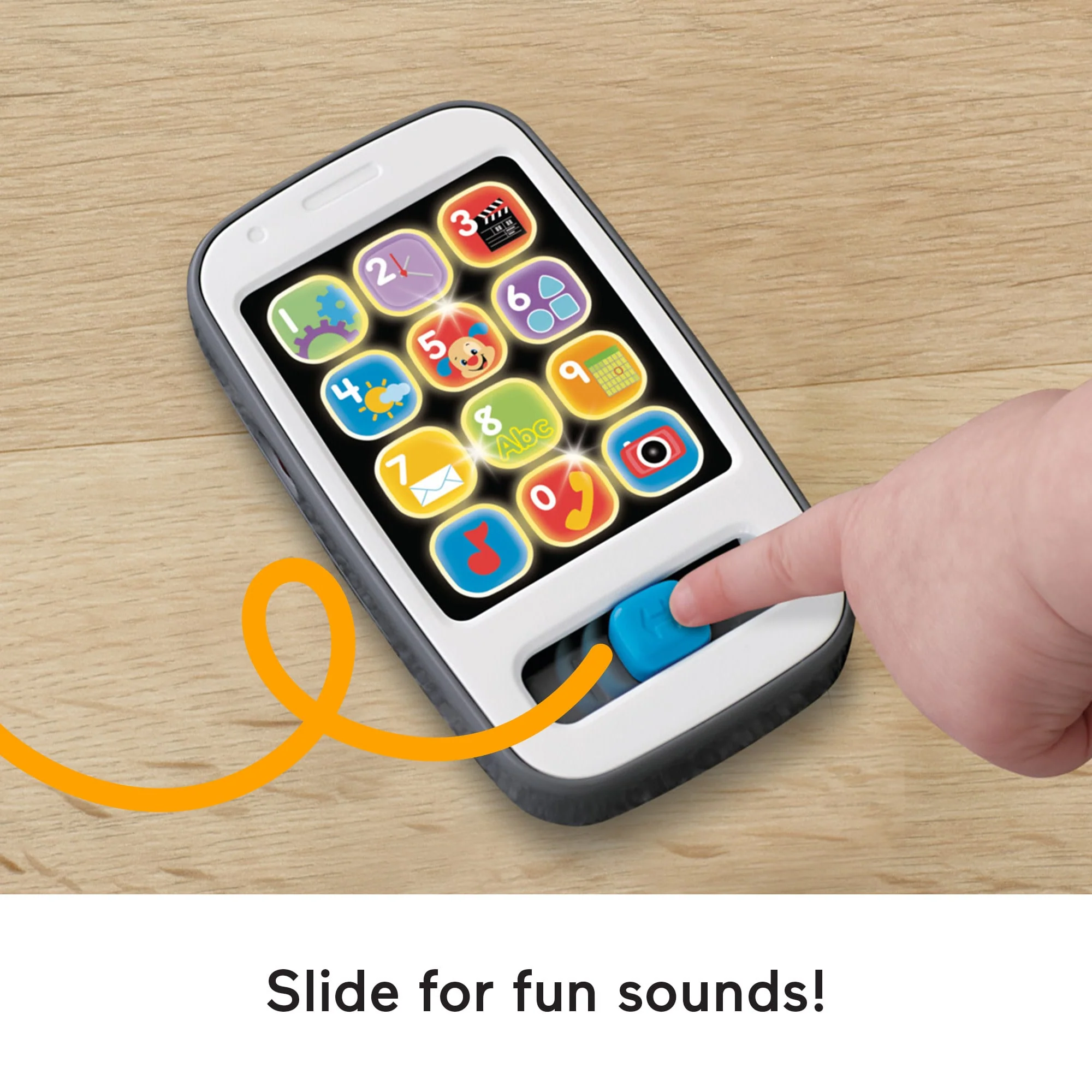 Fisher-Price Laugh & Learn Smart Phone Baby & Toddler Musical Learning Toy, Gray