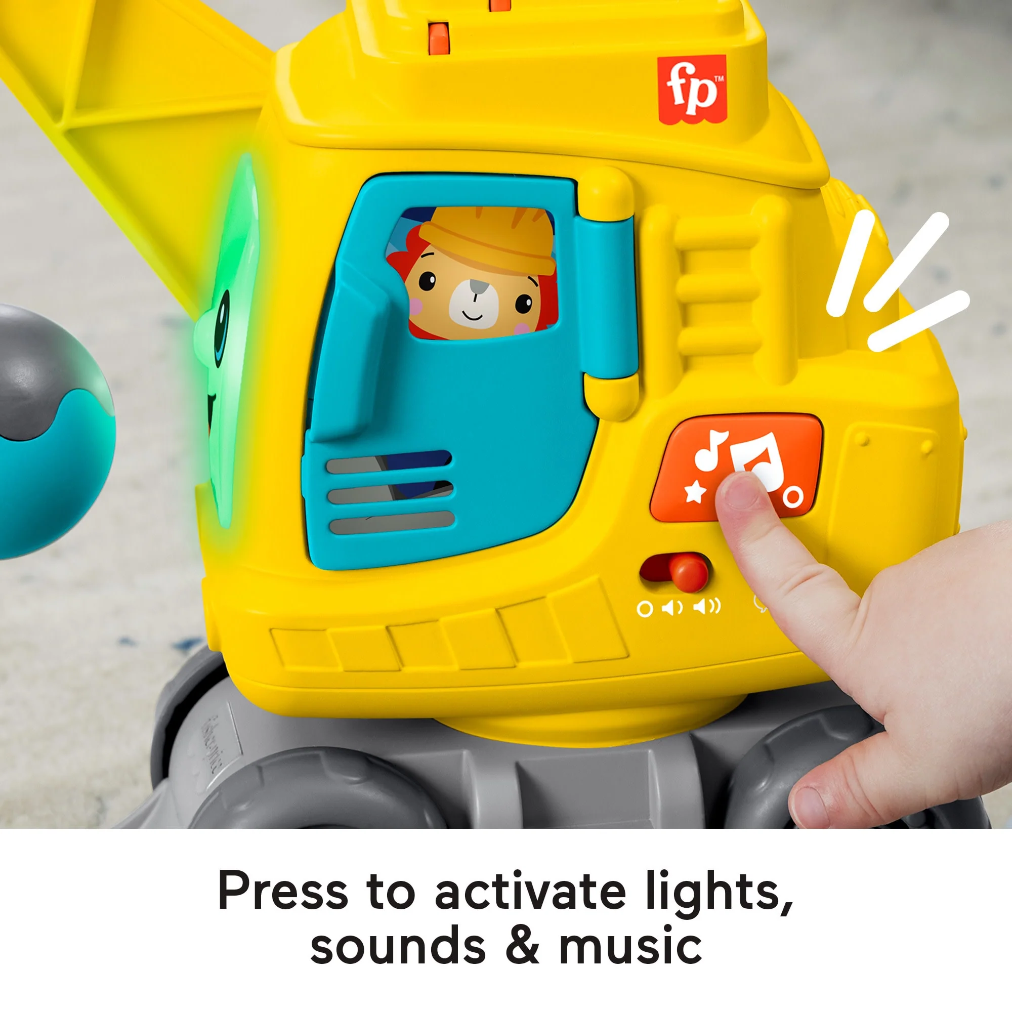 Fisher-Price Count & Stack Crane With Blocks, Lights & Sounds, Multi-Language Version