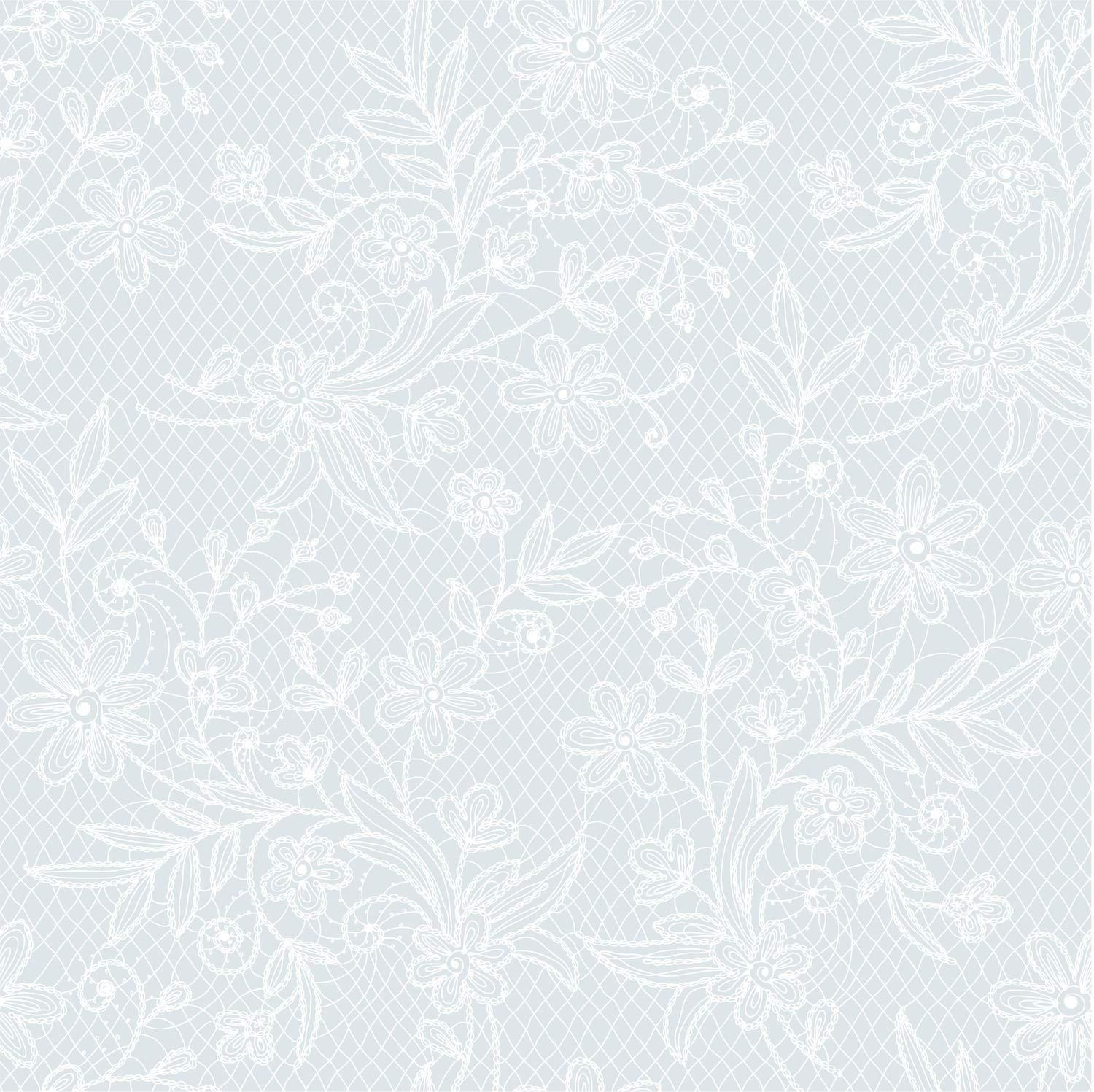 White Floral Table Cover