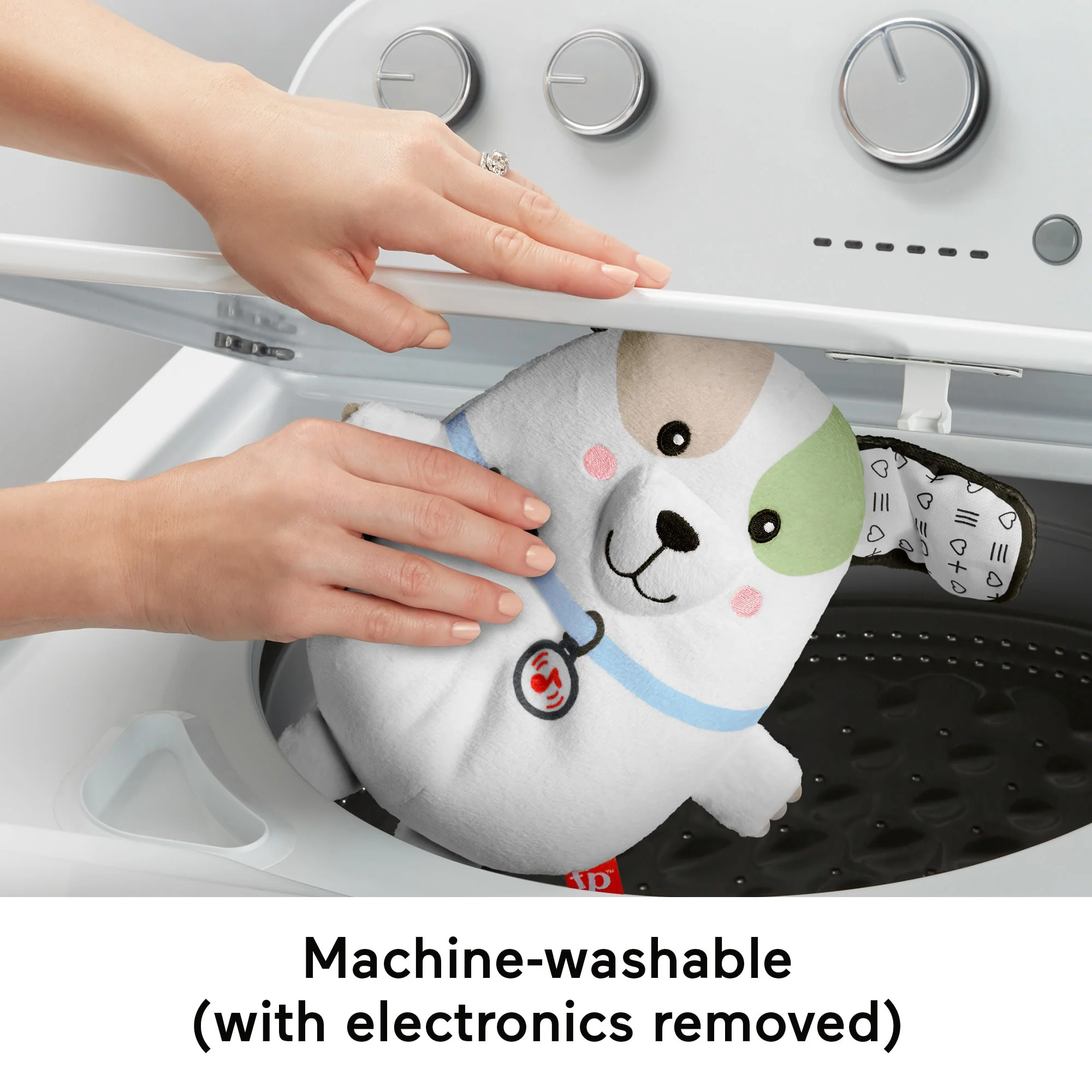 Fisher Price Calming Vibes Puppy Soother Portable Sound Machine Plush Toy For Newborns