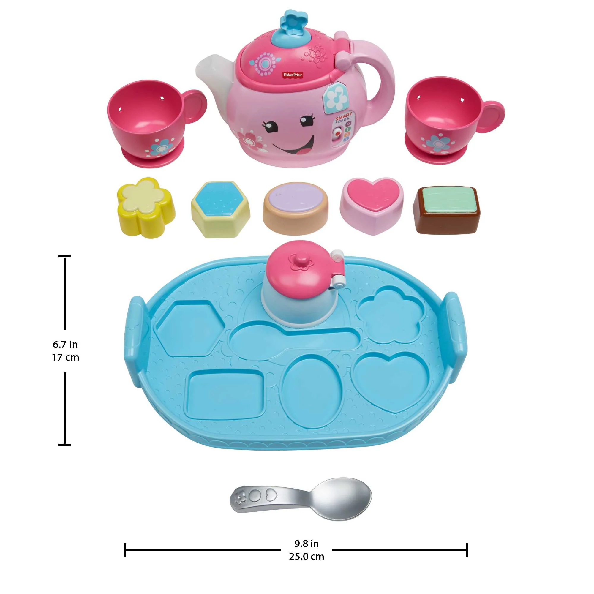 Fisher-Price Laugh & Learn Sweet Manners Play Tea Sets & Dishes, 10 Pieces