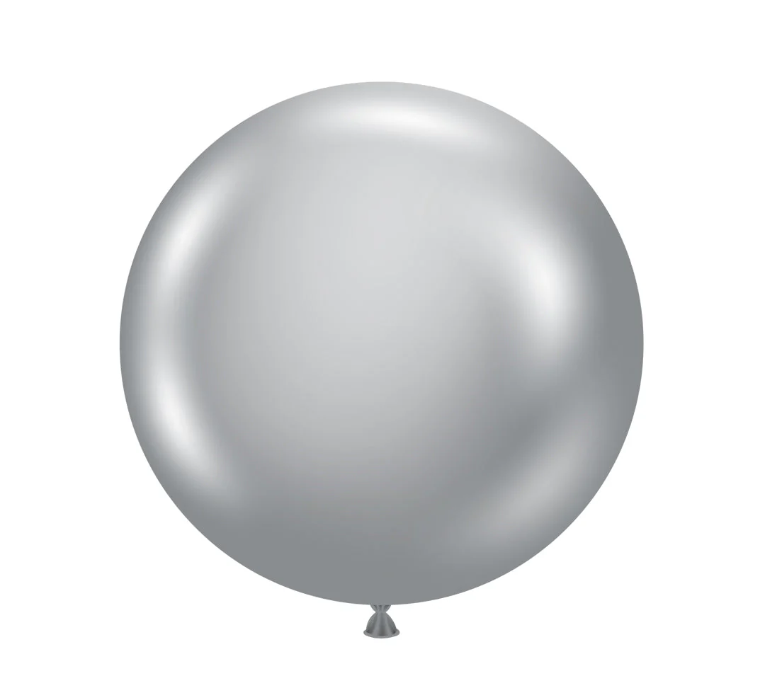 Tuftex Effects Silvery 24 inch Latex Balloons 25ct